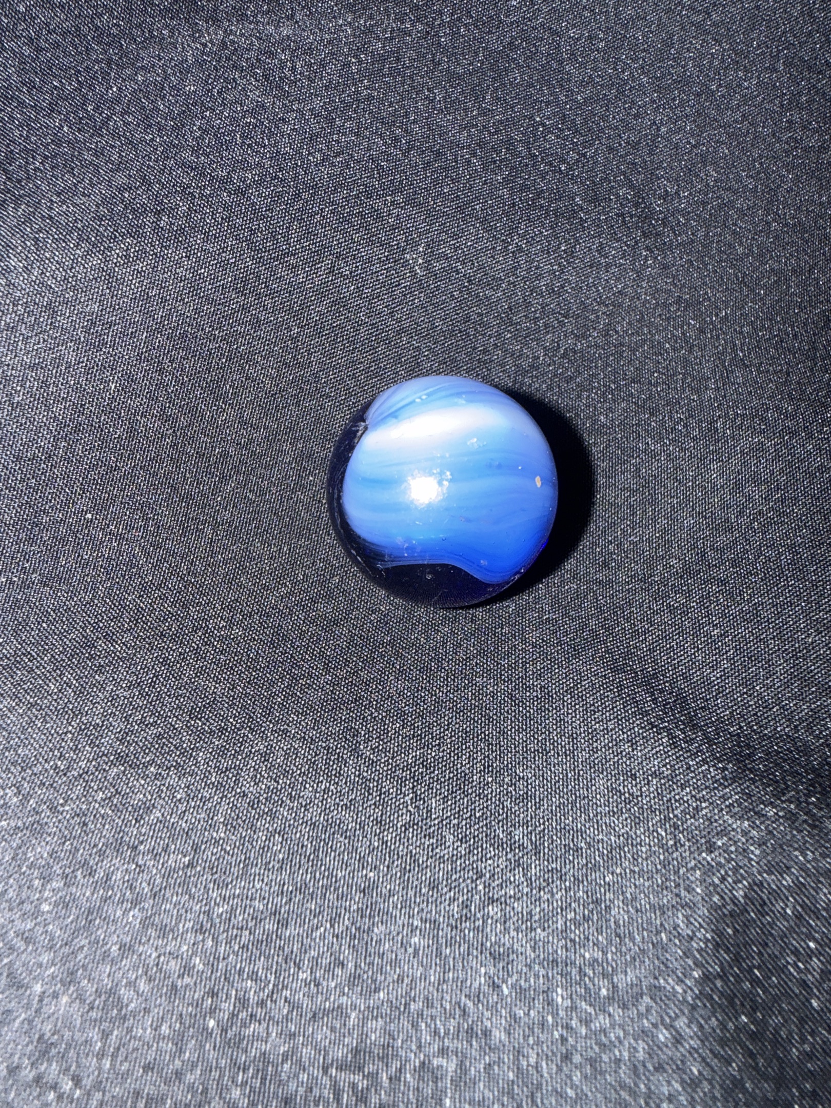 Blue and White Swirl by Master Glass