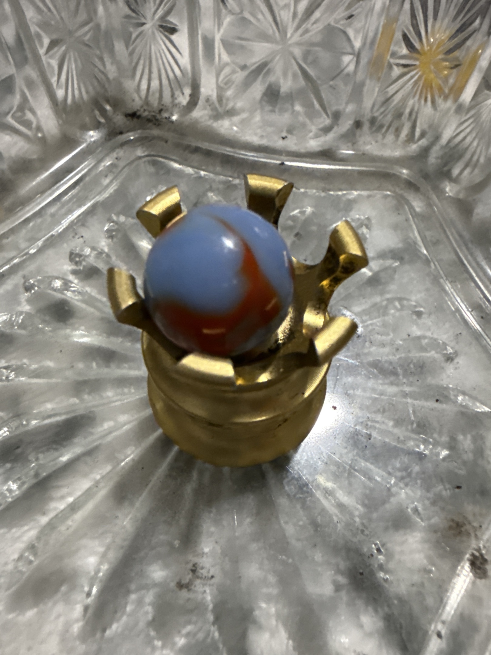 Blue and Red Rainbo by Peltier Glass, identification view