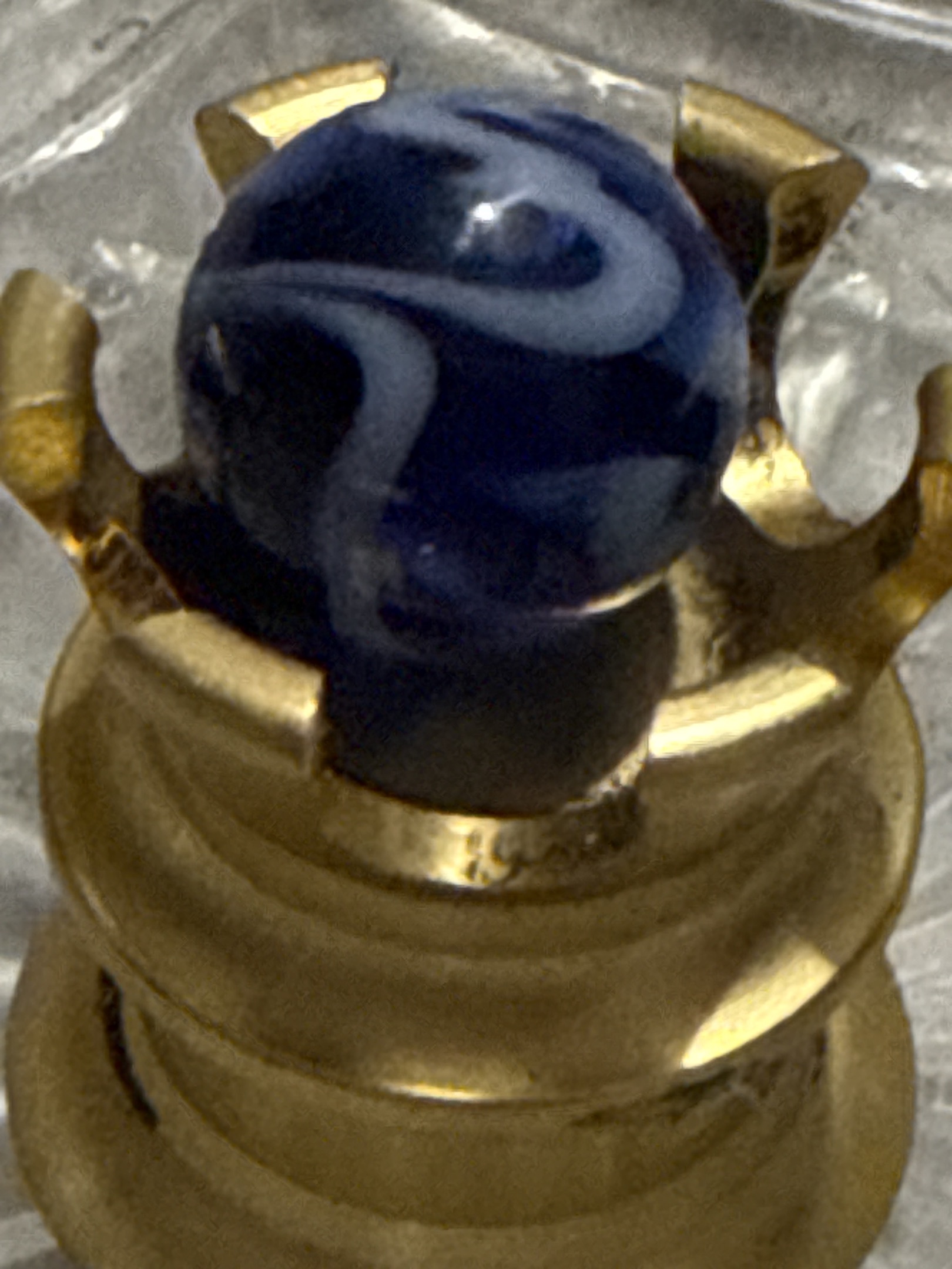 Blue and White Swirl by Alley Agate, identification view