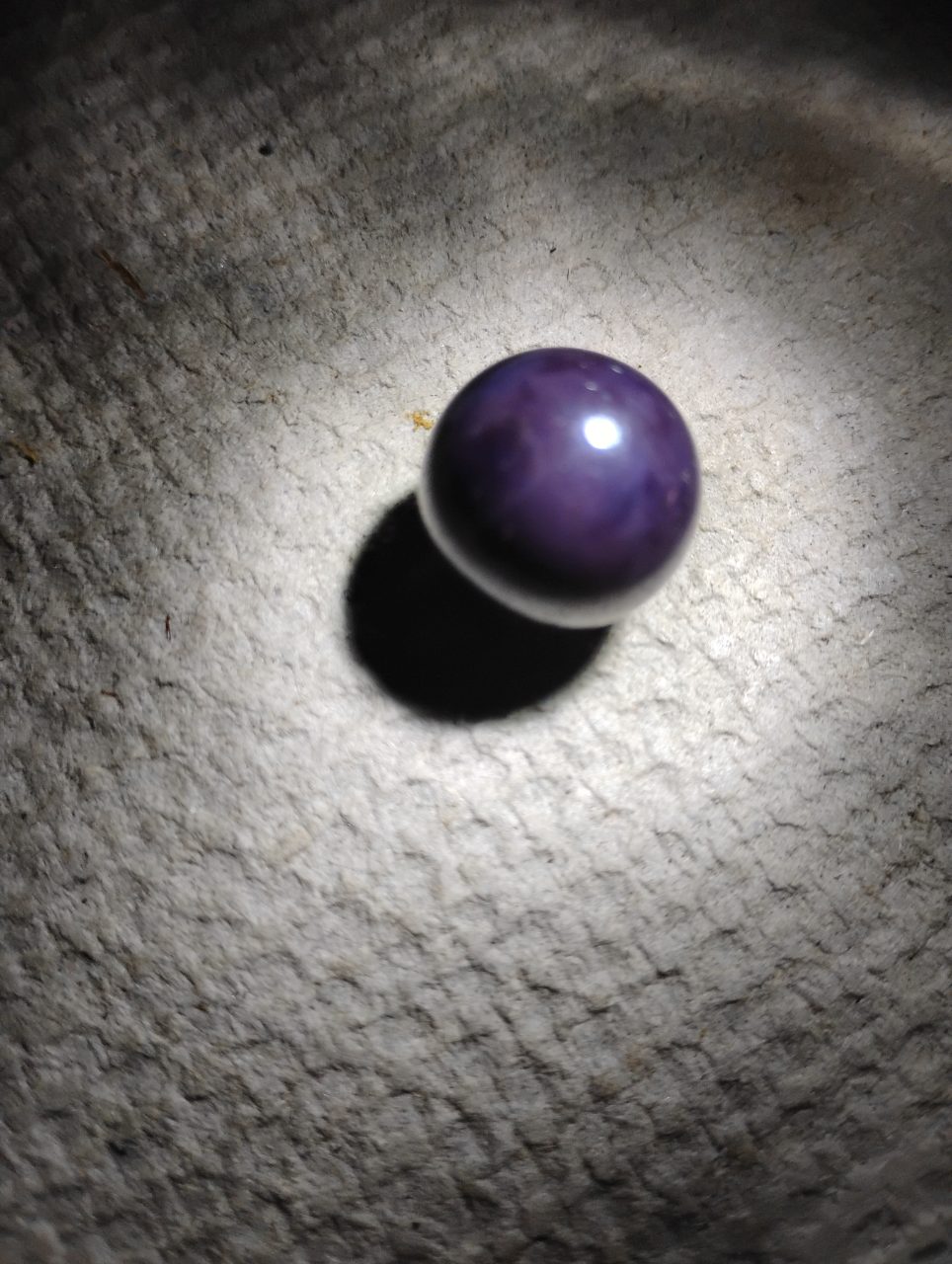 Purple Slag Opaque by Alley Agate, identification view