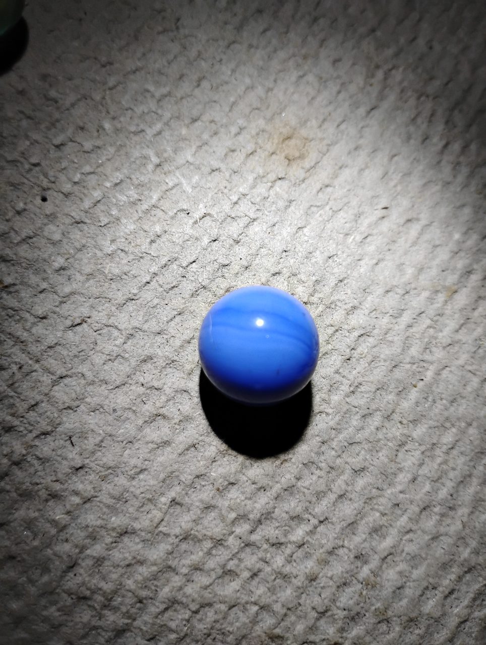 Blue Moonie by Akro Agate, identification view