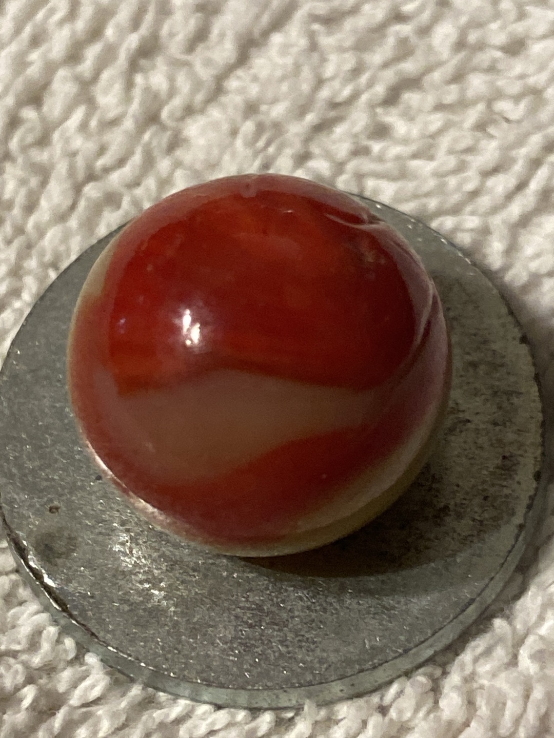 Red on Amber by Akro Agate Company