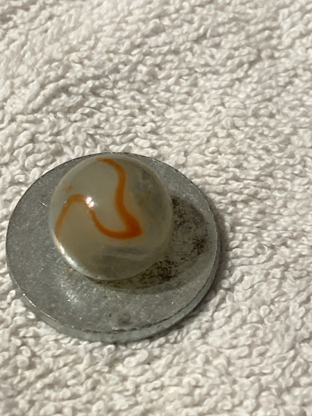 Translucent Orange Swirl by Akro Agate