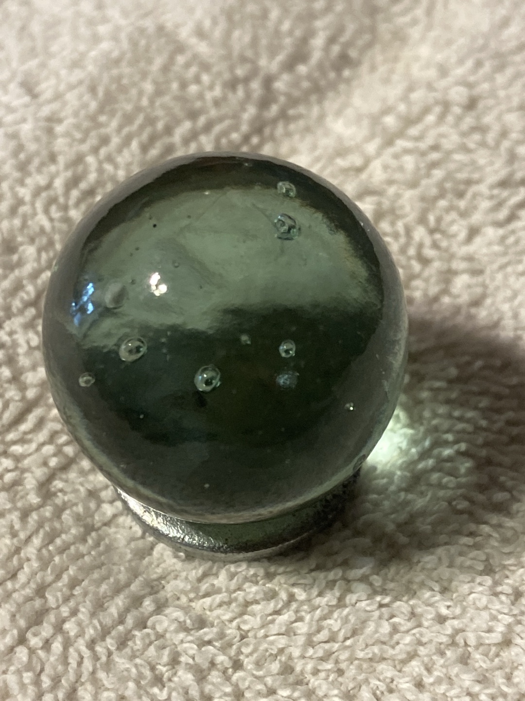Green Clearie by Akro Agate Company