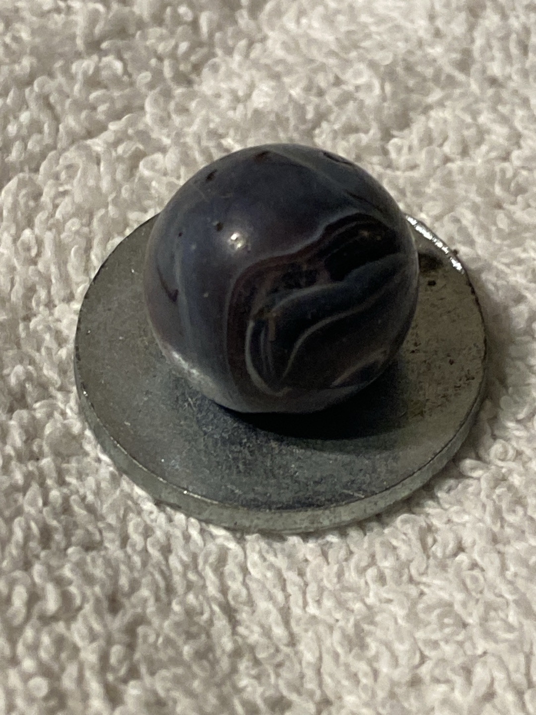 Silver Oxblood by Akro Agate Company