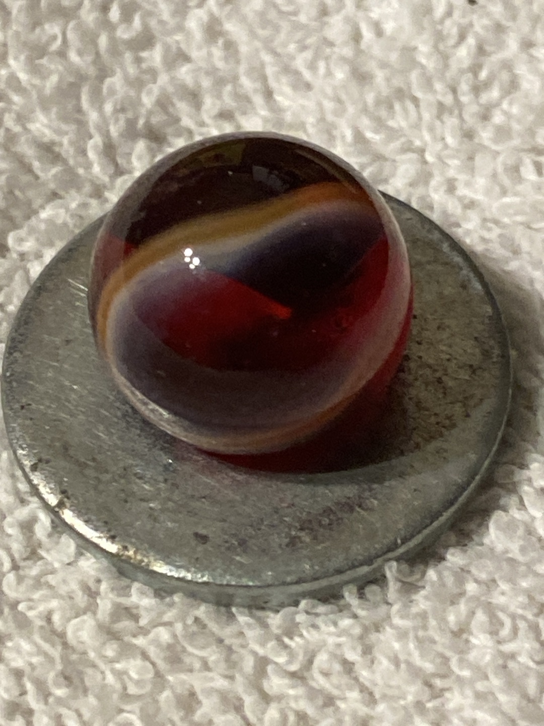 Popeye (Red Base) by Akro Agate Company