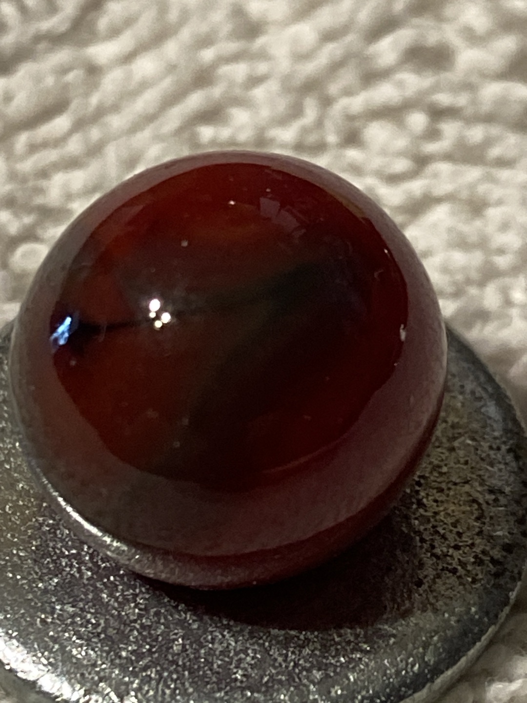 Red Oxblood Swirl by Akro Agate Company