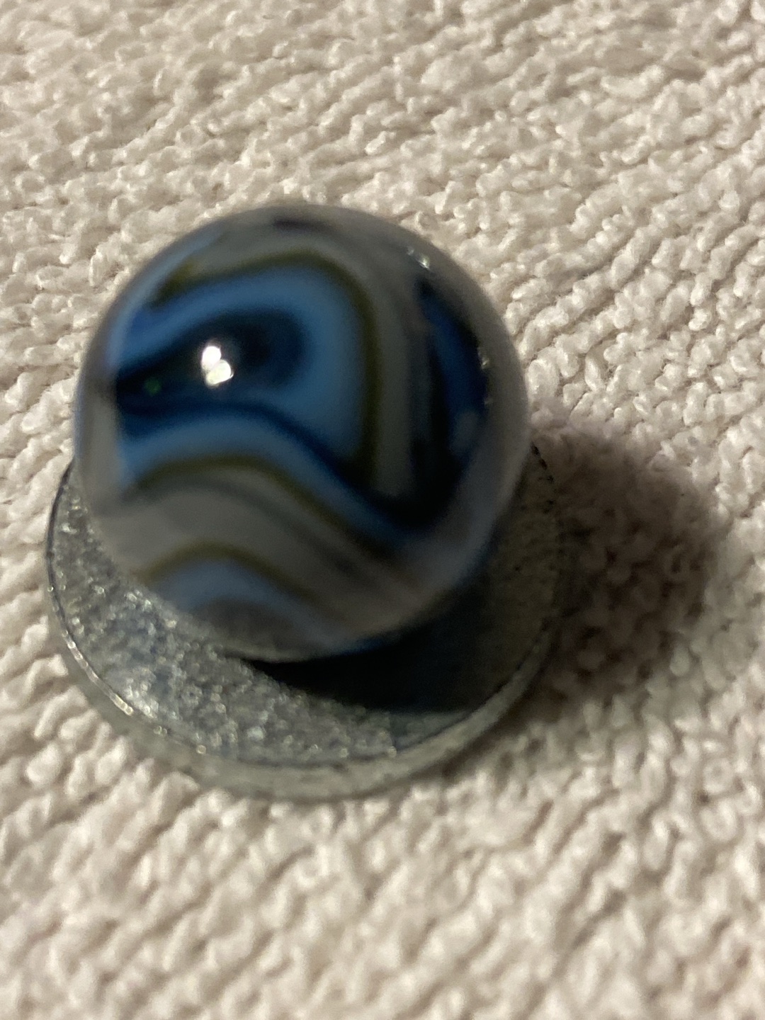 Blue and Tan Swirl by Alley Agate