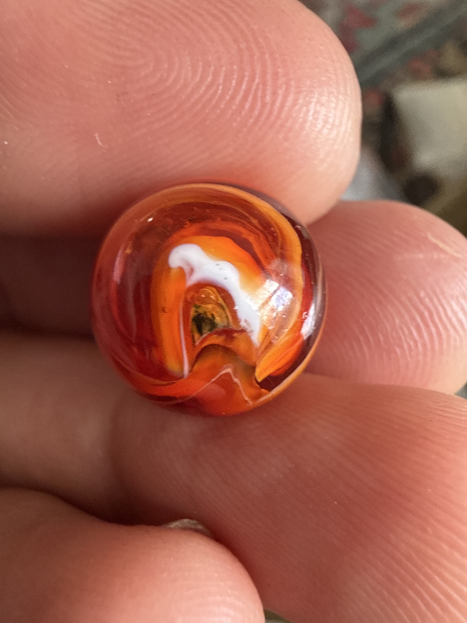 Carnelian Swirl by Akro Agate Company