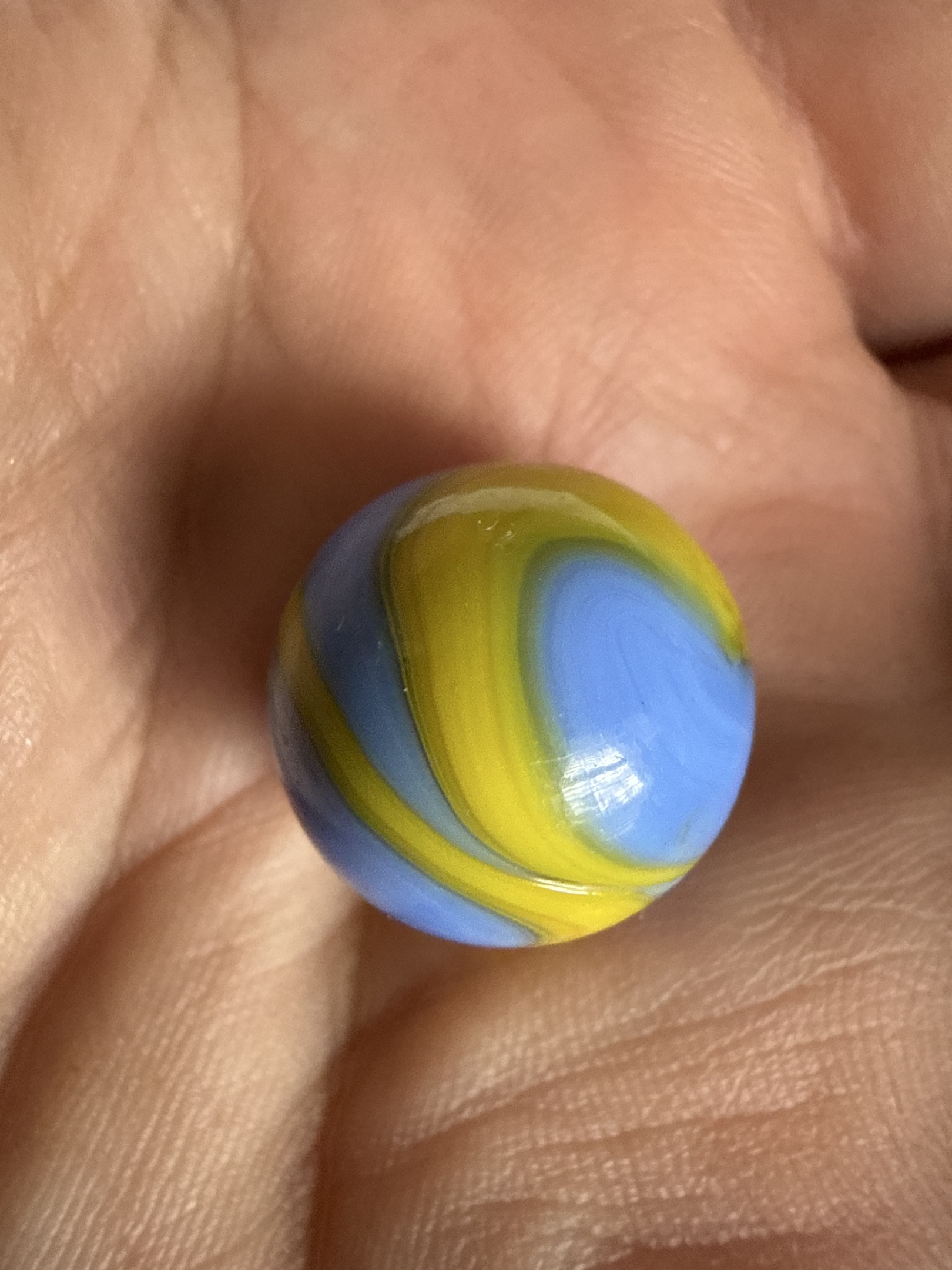 Electric Blue and Yellow Swirl by Christensen Agate Company