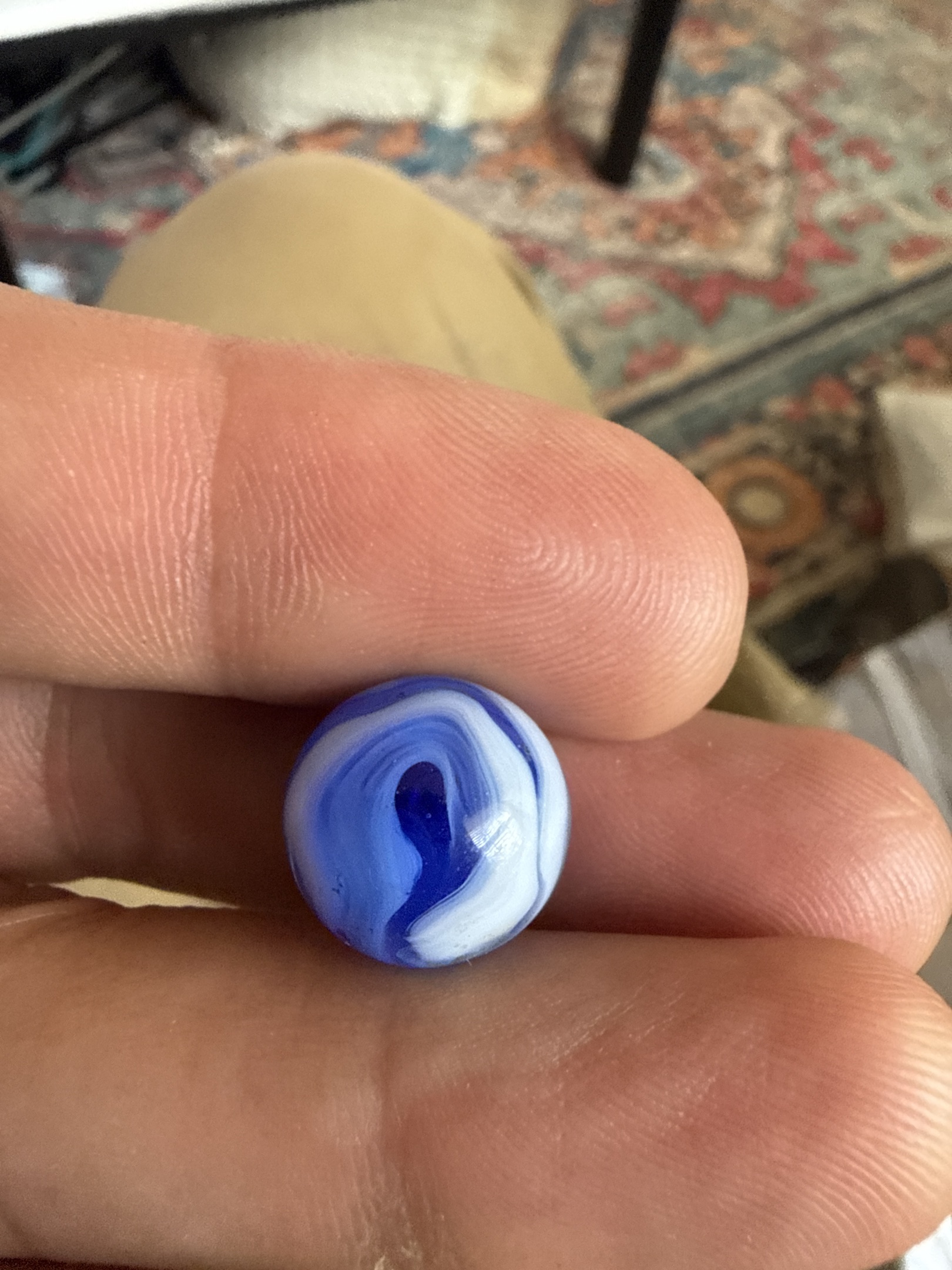 Blue and White Swirl by Alley Agate