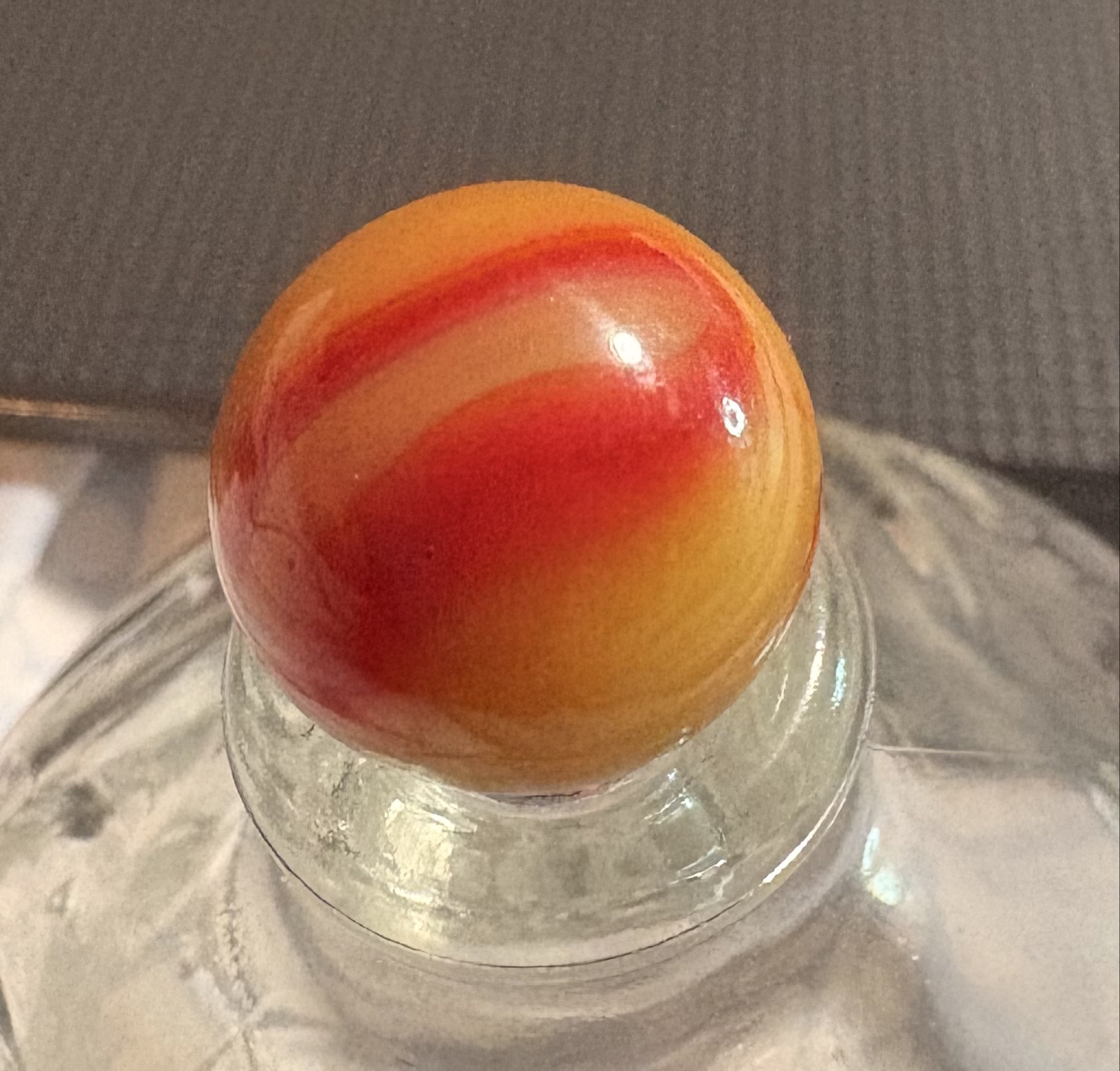 Sunset Swirl by Peltier Glass Company, identification view