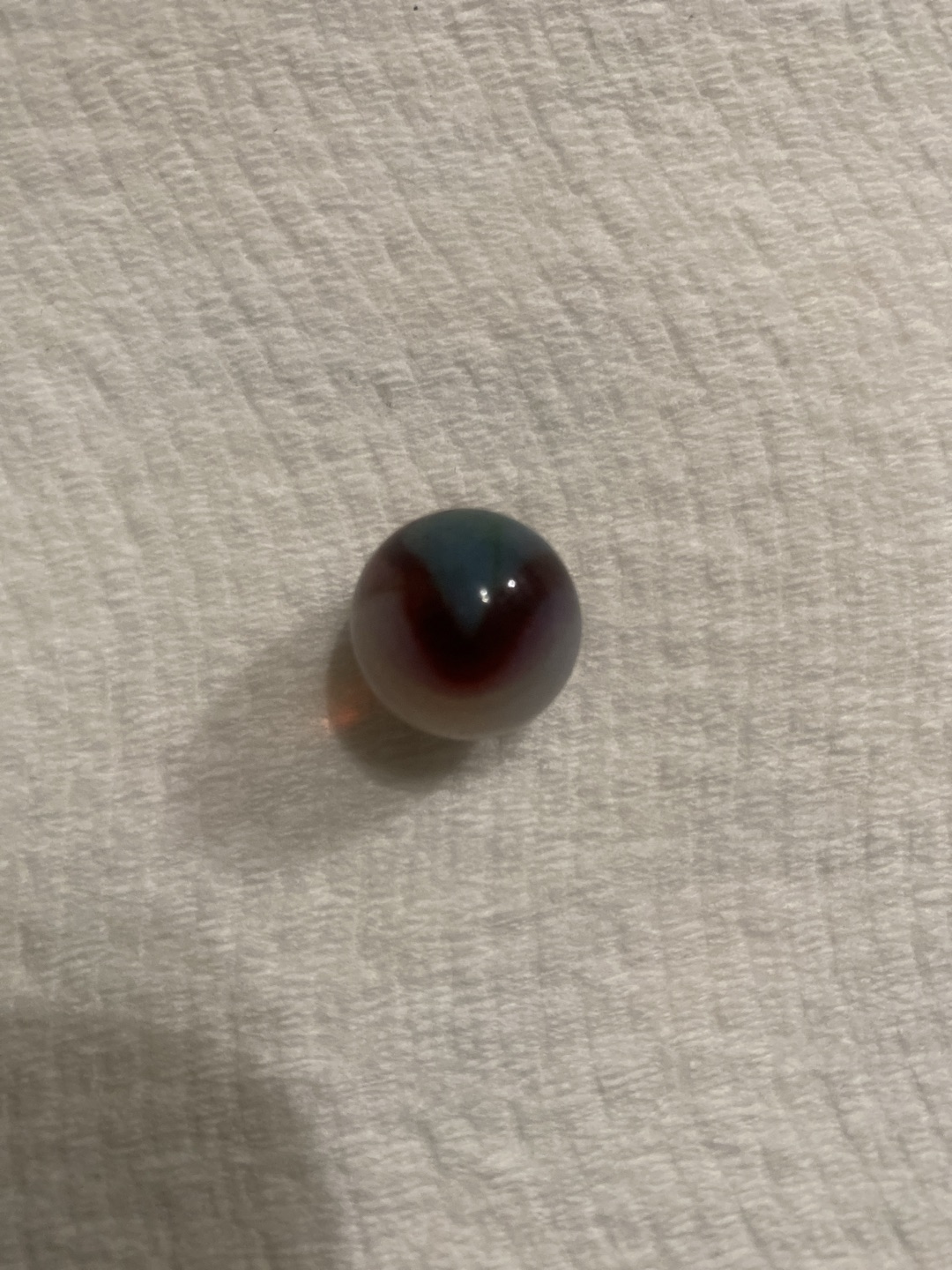 Special Red and Blue Patch by Akro Agate Company, identification view