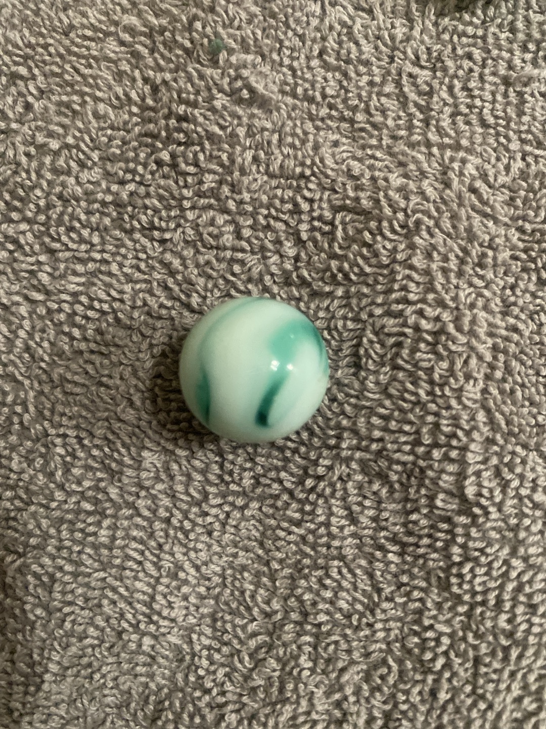 Green and White Swirl - Mint Swirl by Alley Agate Company, identification view