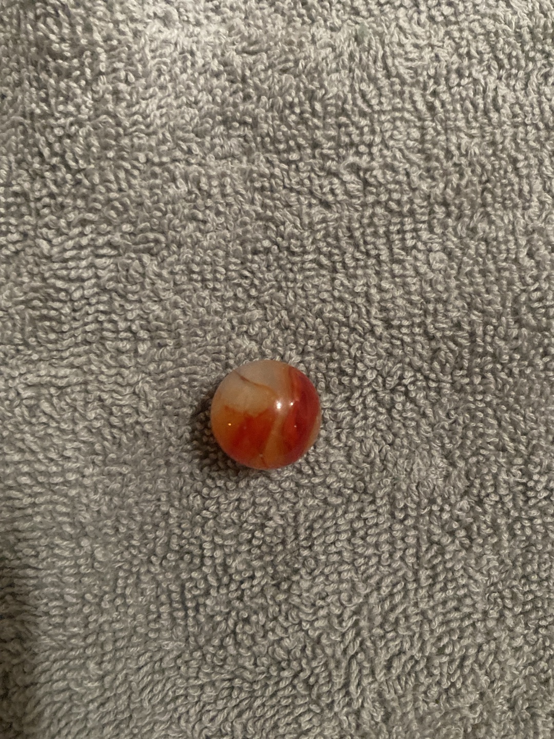 Carnelian Slag - Red and Orange by Akro Agate, identification view
