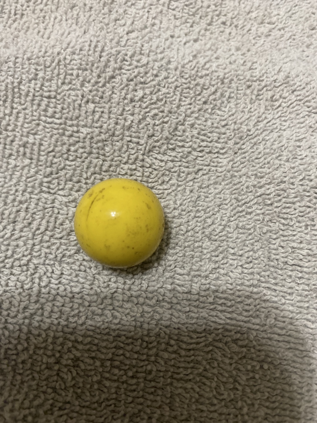 Sunshine Yellow Opaque Shooter by Marble King, identification view