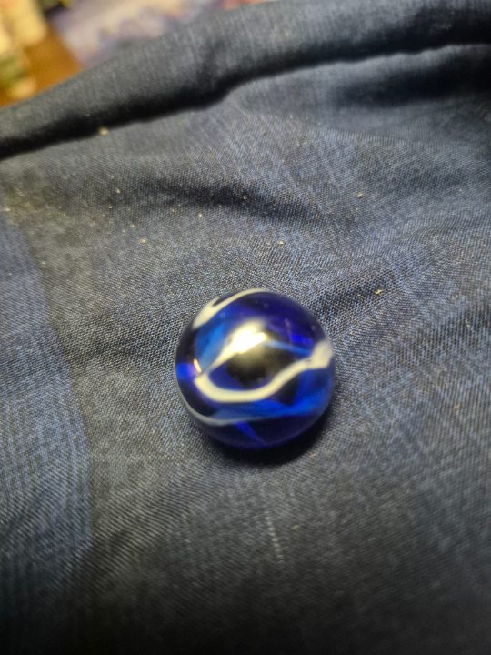 Cobalt Blue & White Swirl by Champion Agate Company
