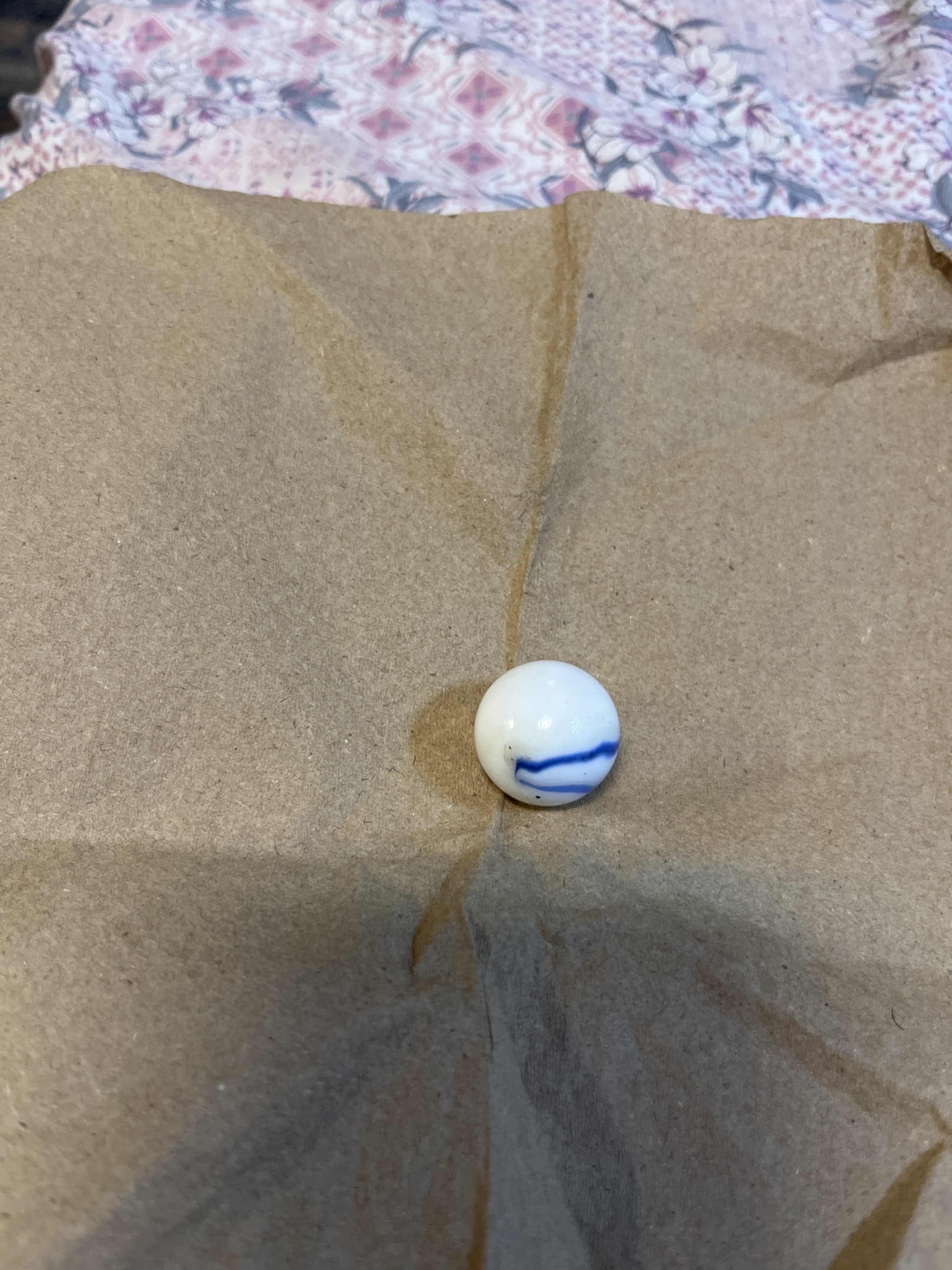 Blue and White Swirl by Alley Agate, identification view