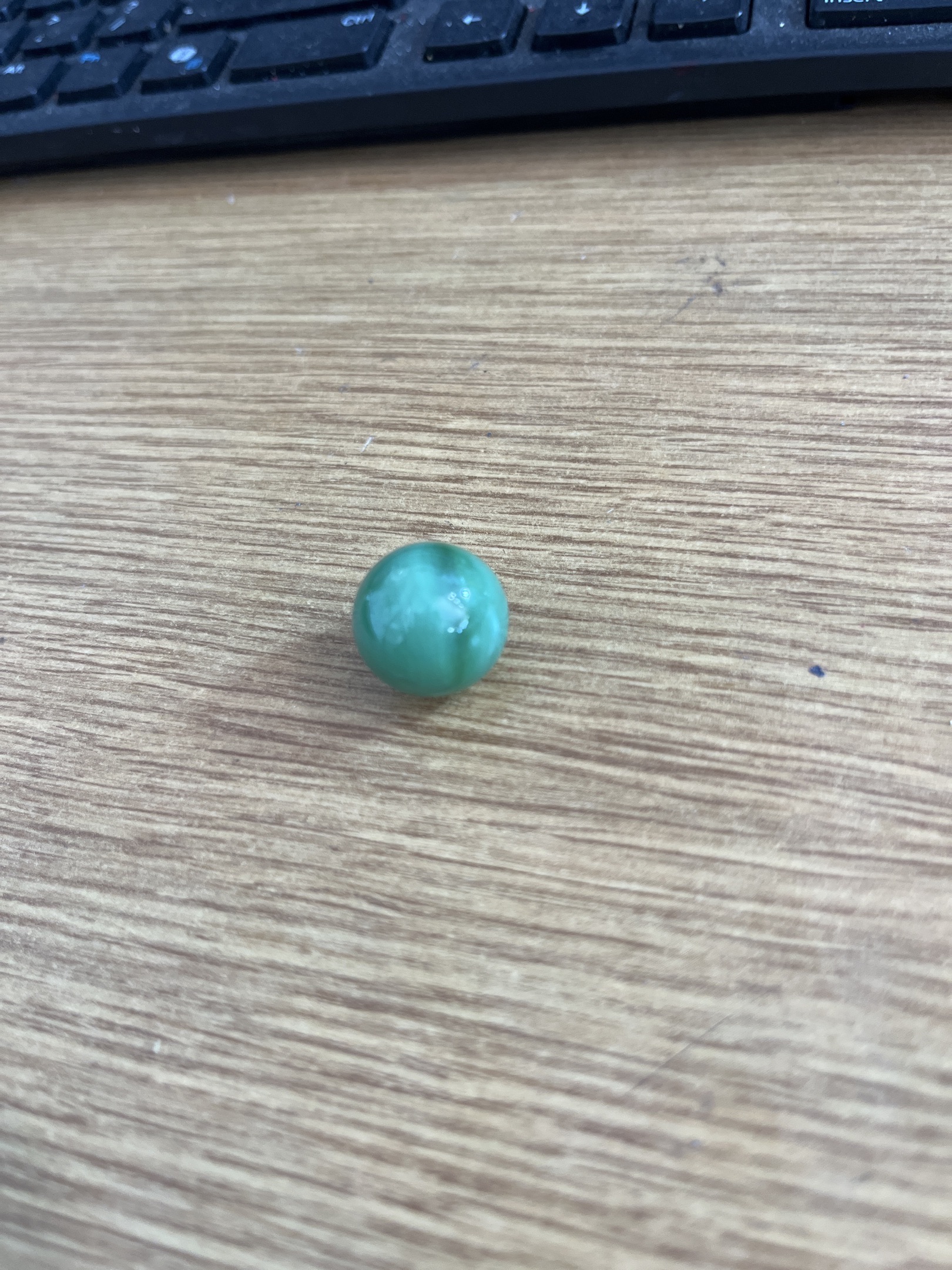 Green Slag by Akro Agate Company, identification view