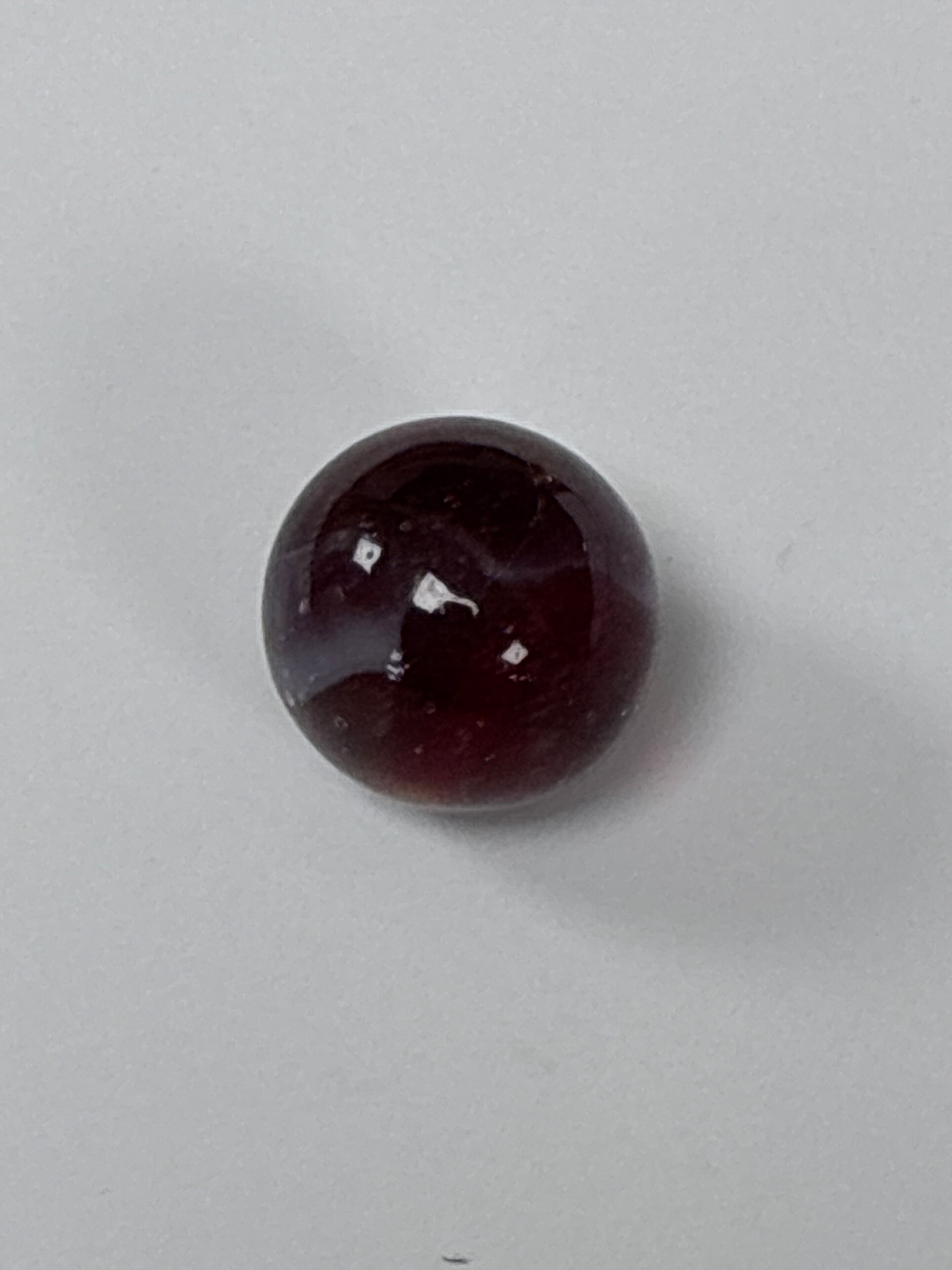 Single-Pontil Carnelian / Oxblood Swirl by Akro Agate, identification view