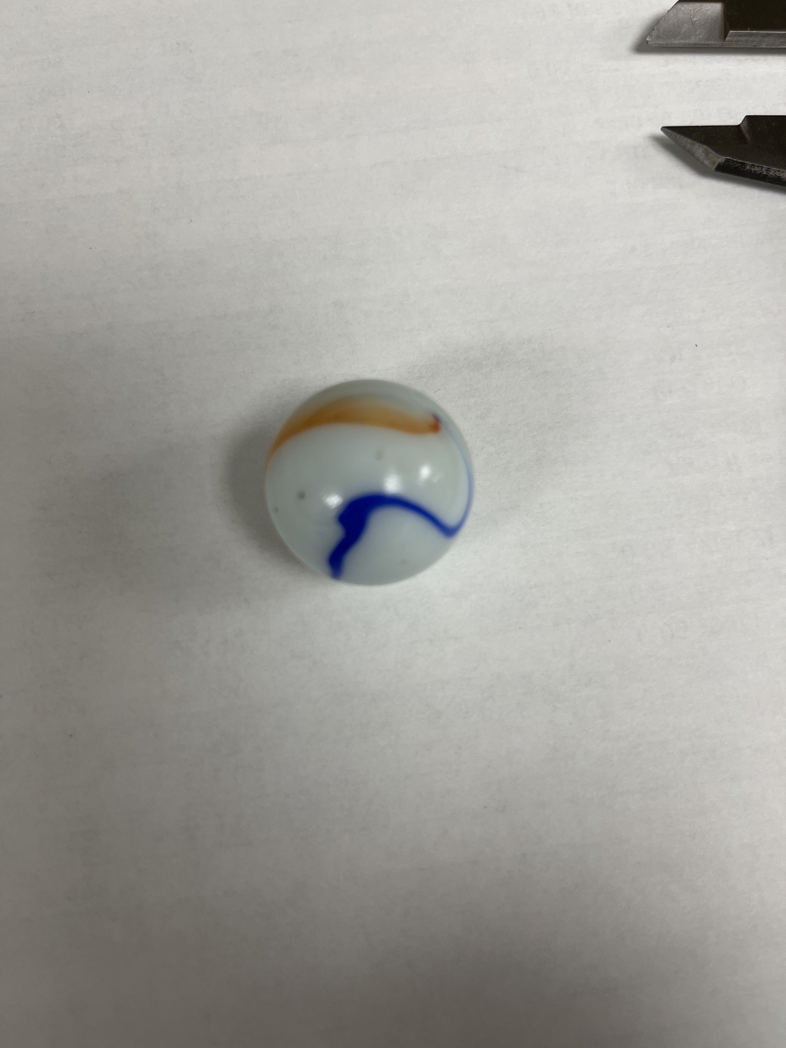 Two-Ribbon Blue and Orange by Peltier Glass Company, identification view