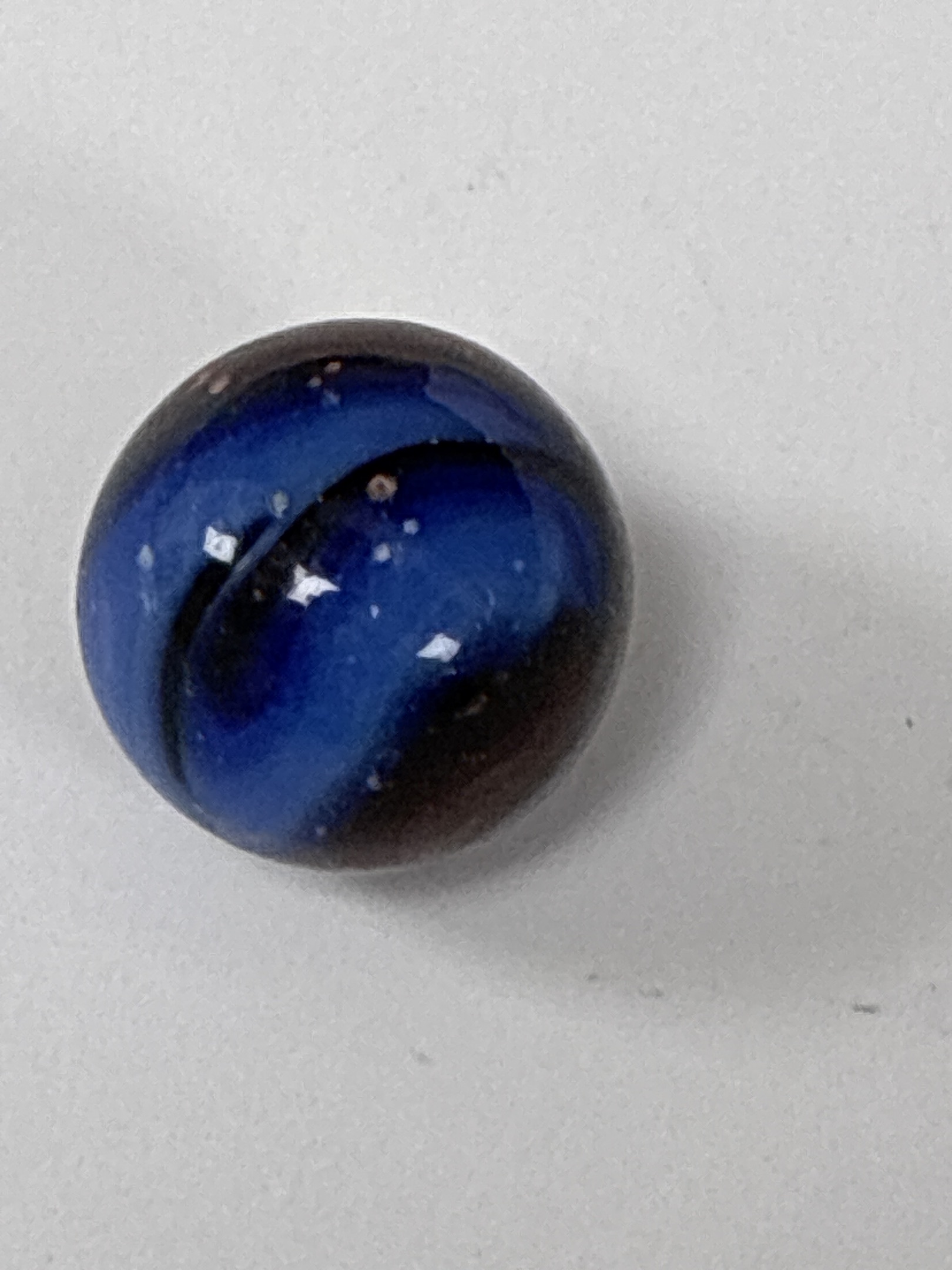 Blue and Brown Swirl by Ravenswood Novelty Works, identification view