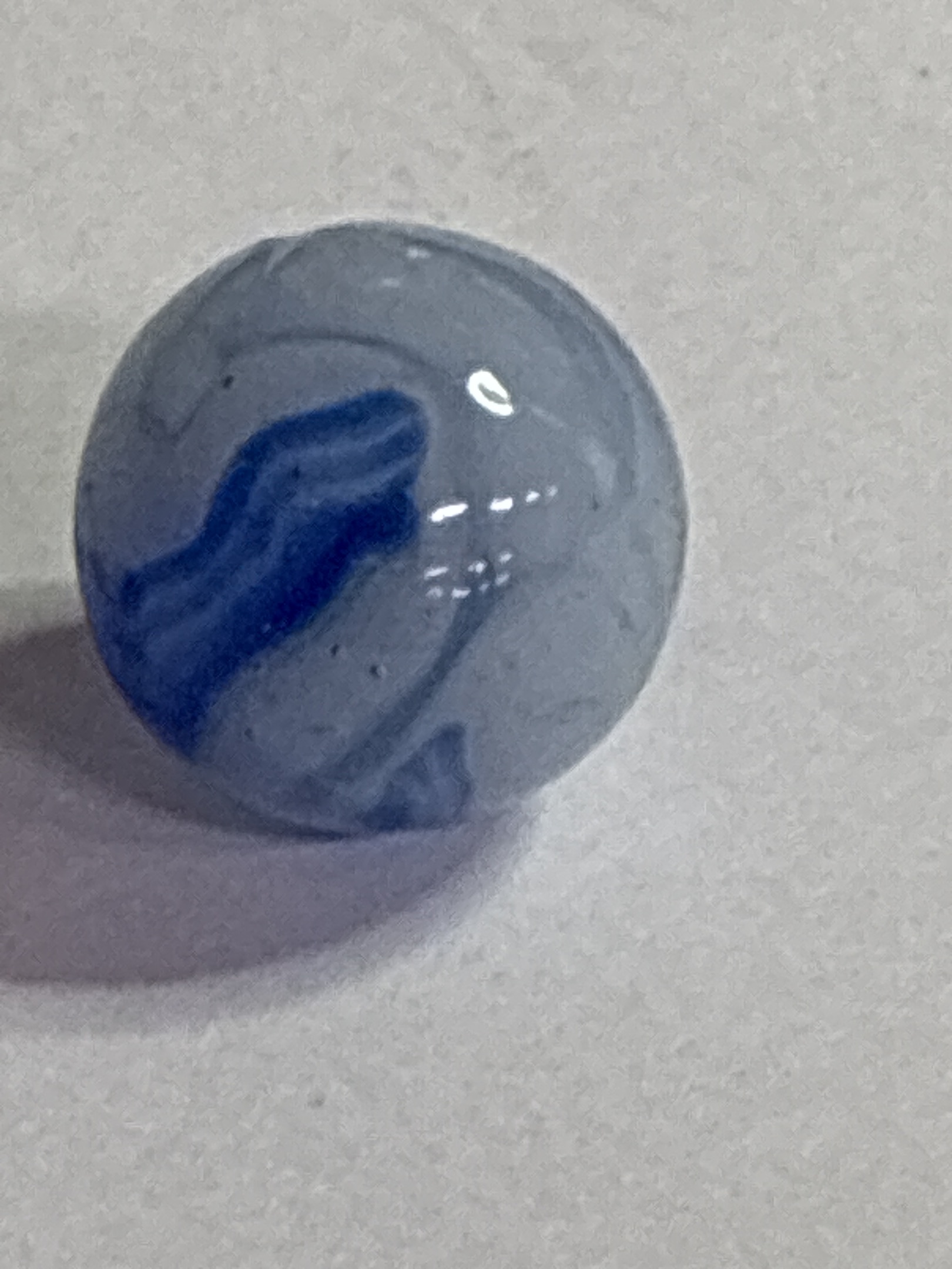 Blue and White Swirl by Alley Agate