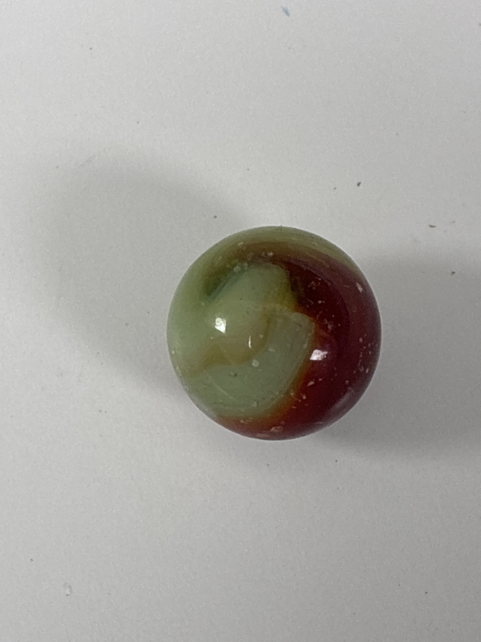 Red and Green Moss Agate Patch by Akro Agate, identification view