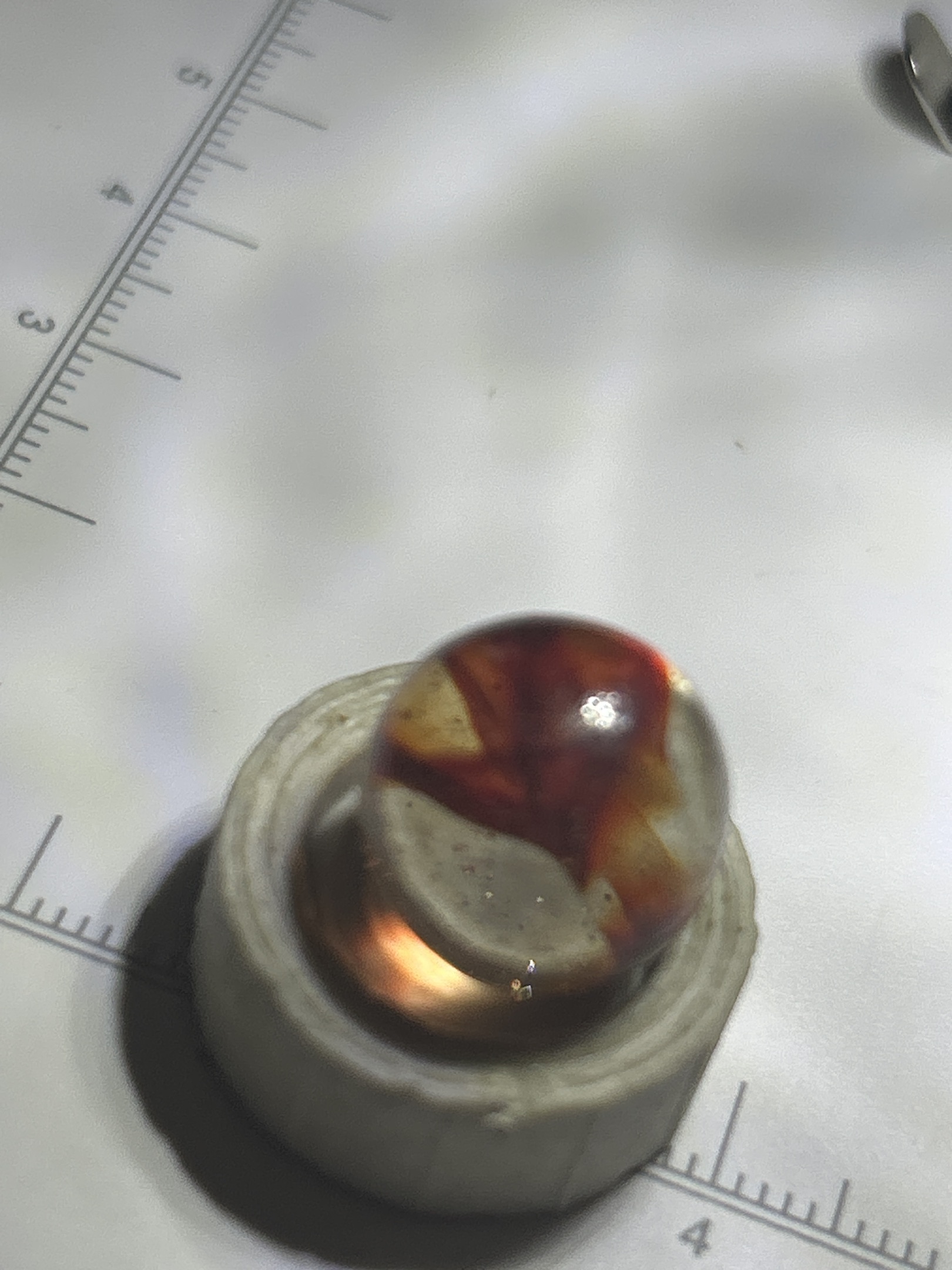 Orange-Red Sunburst by Master Glass, identification view