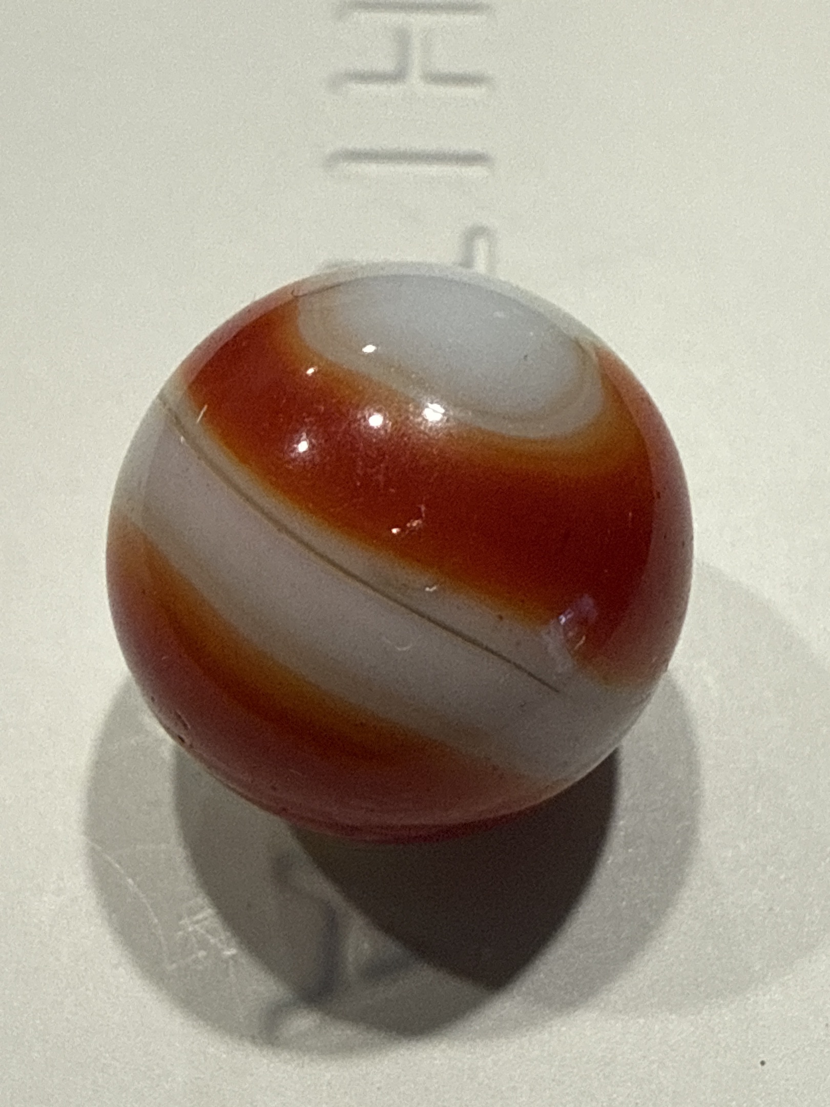 Orange and White Rainbo by Peltier Glass Company