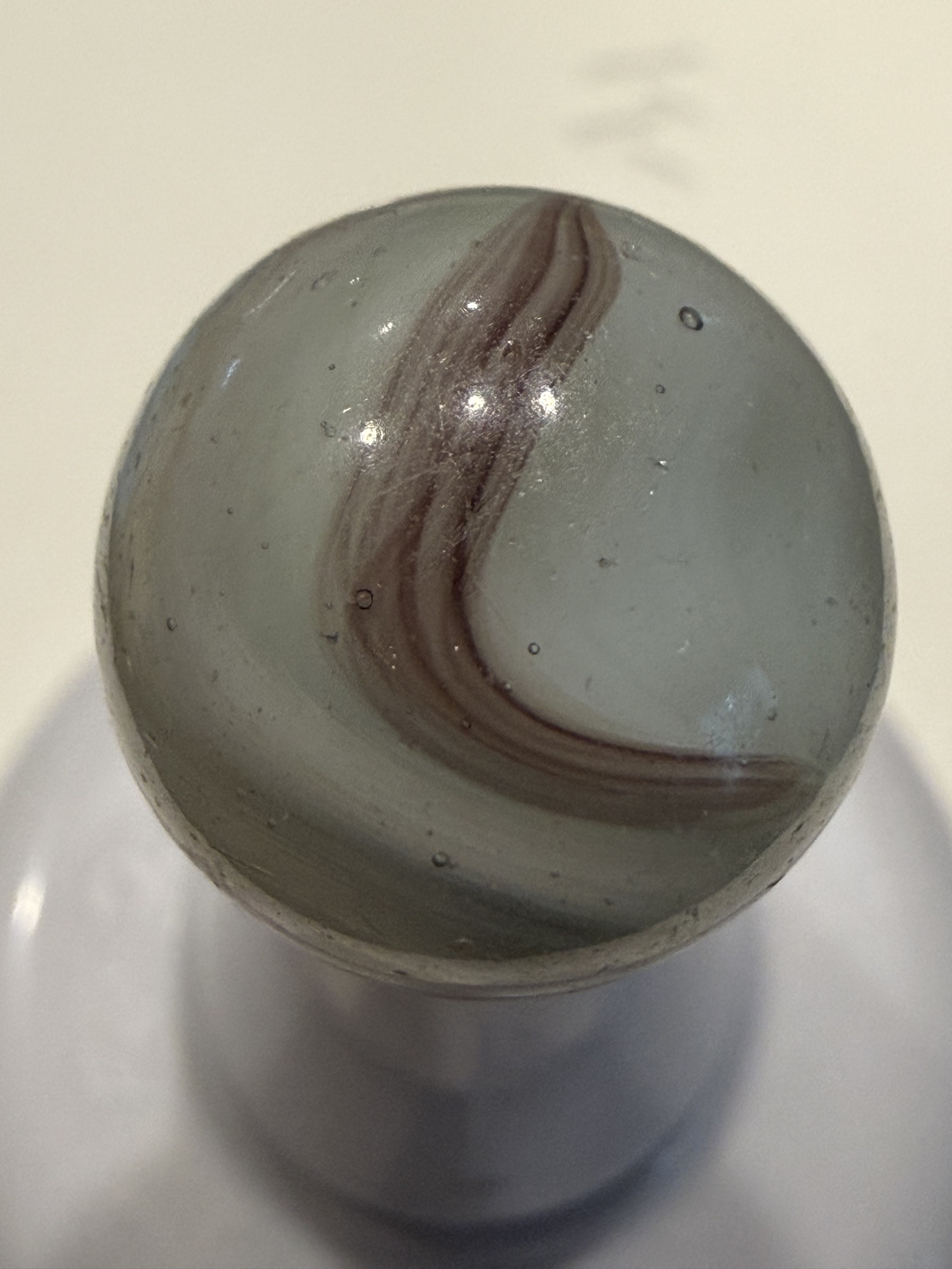 Orange and Oxblood by Akro Agate Company