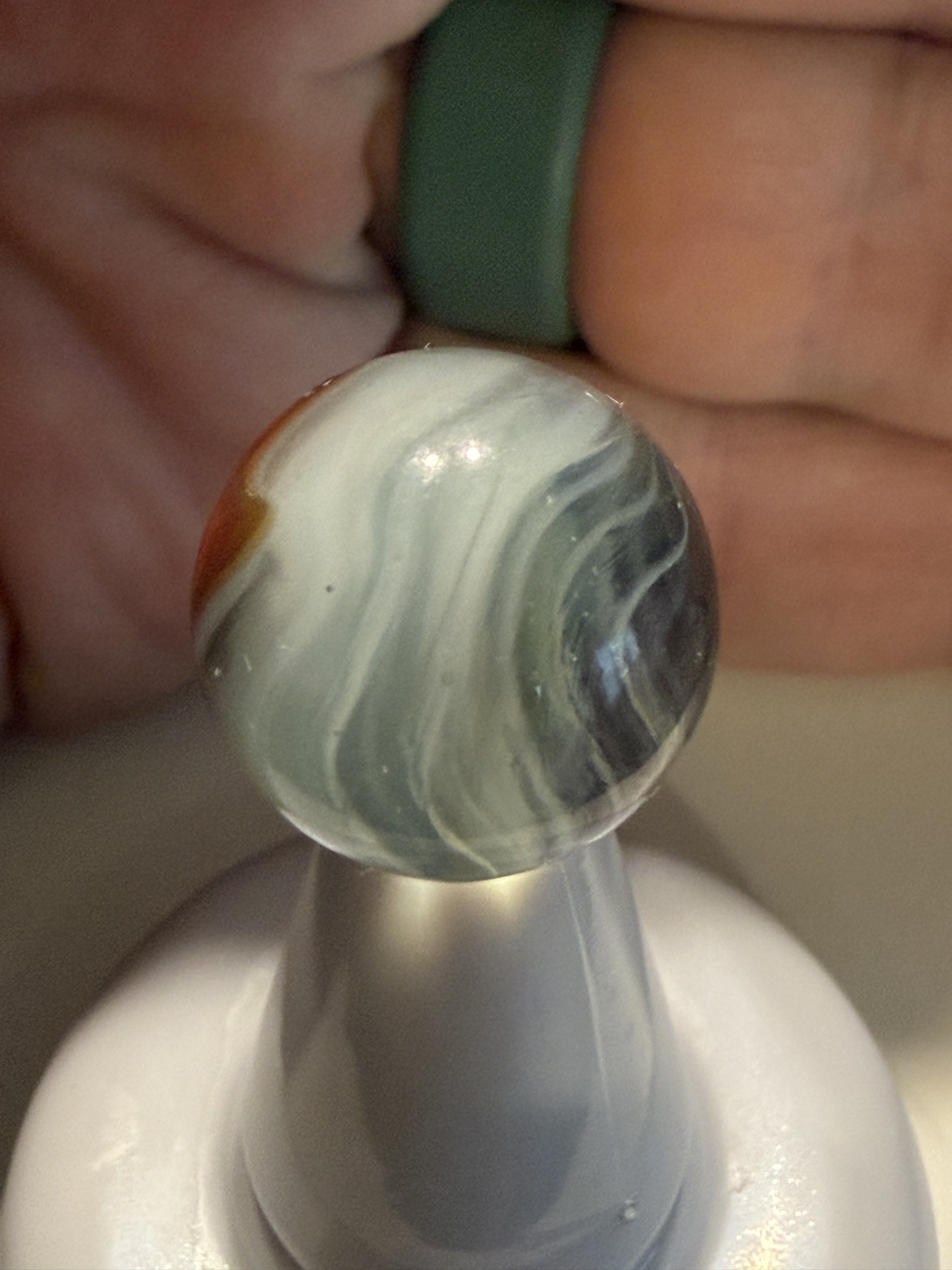 Clear-base Orange Rainbo by Peltier Glass Company