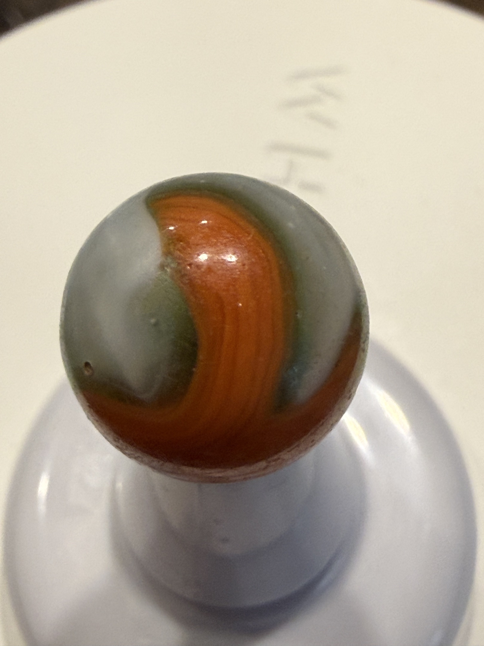 Orange and White Flame by Alley Agate