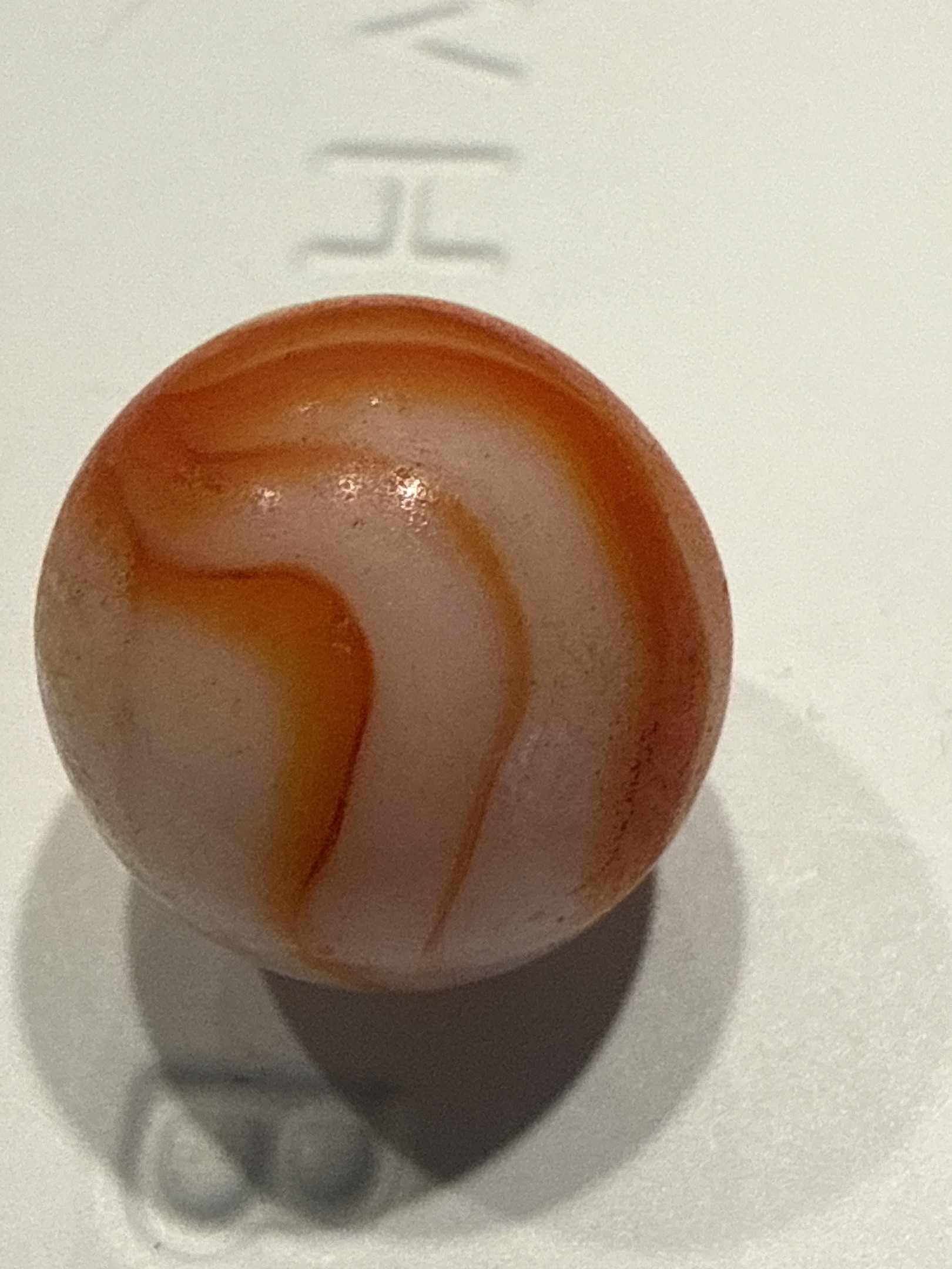 Orange and White Swirl by Alley Agate Company
