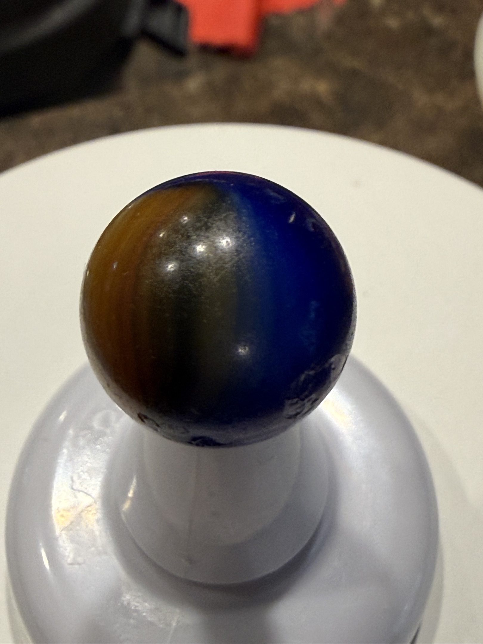 Royal Swirl (Cobalt & Amber) by Akro Agate Company
