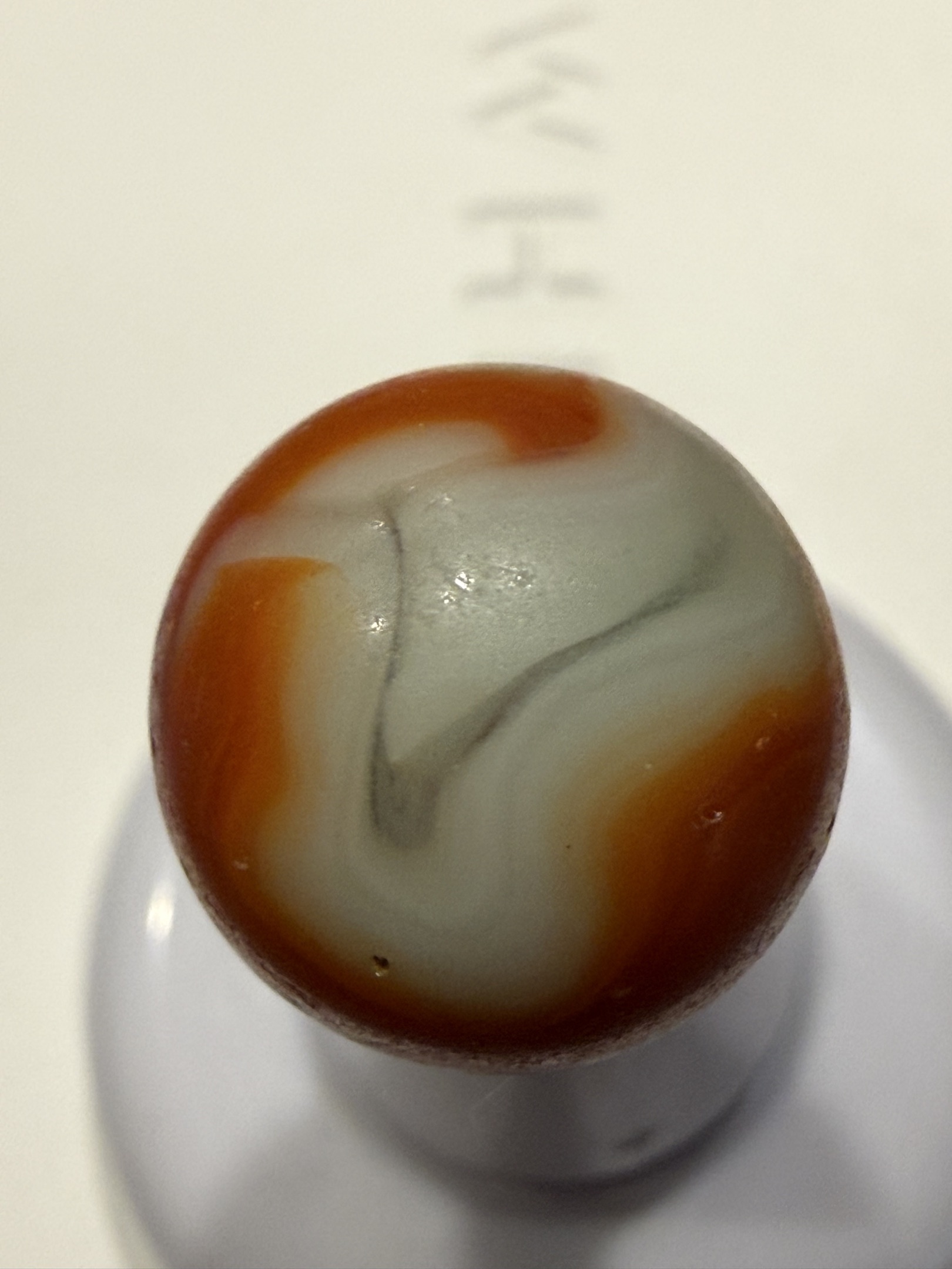 Orange Popeye by Akro Agate Company