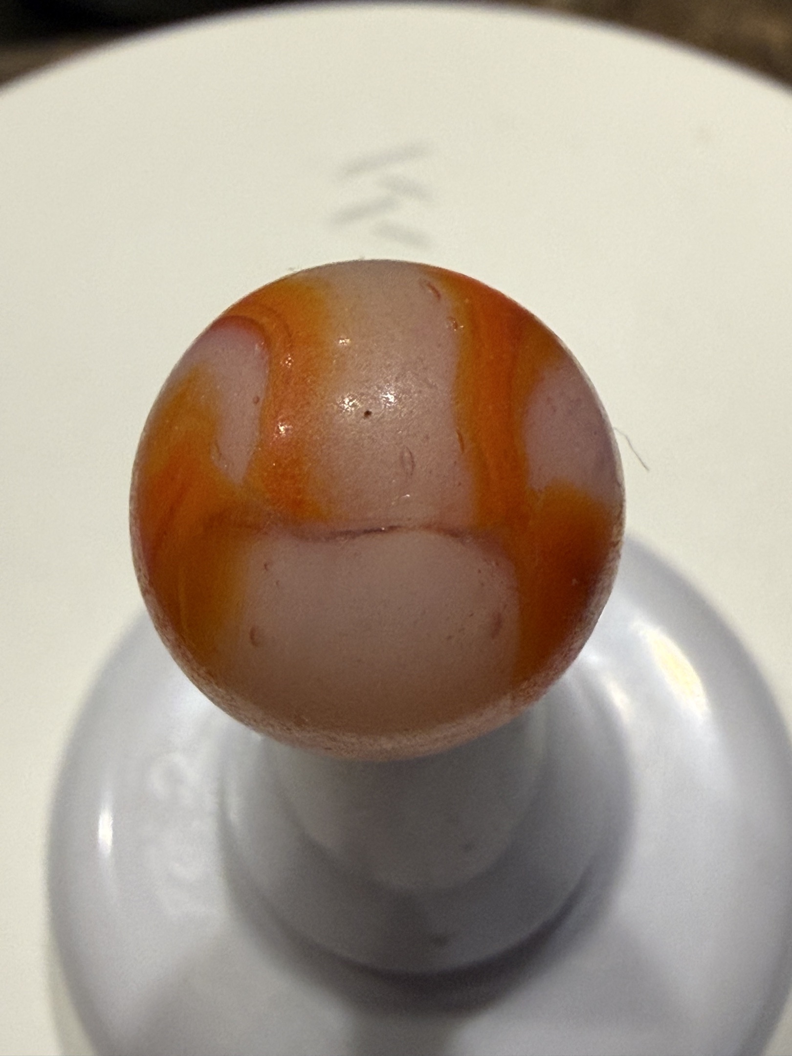 Orange Slag by Akro Agate Company