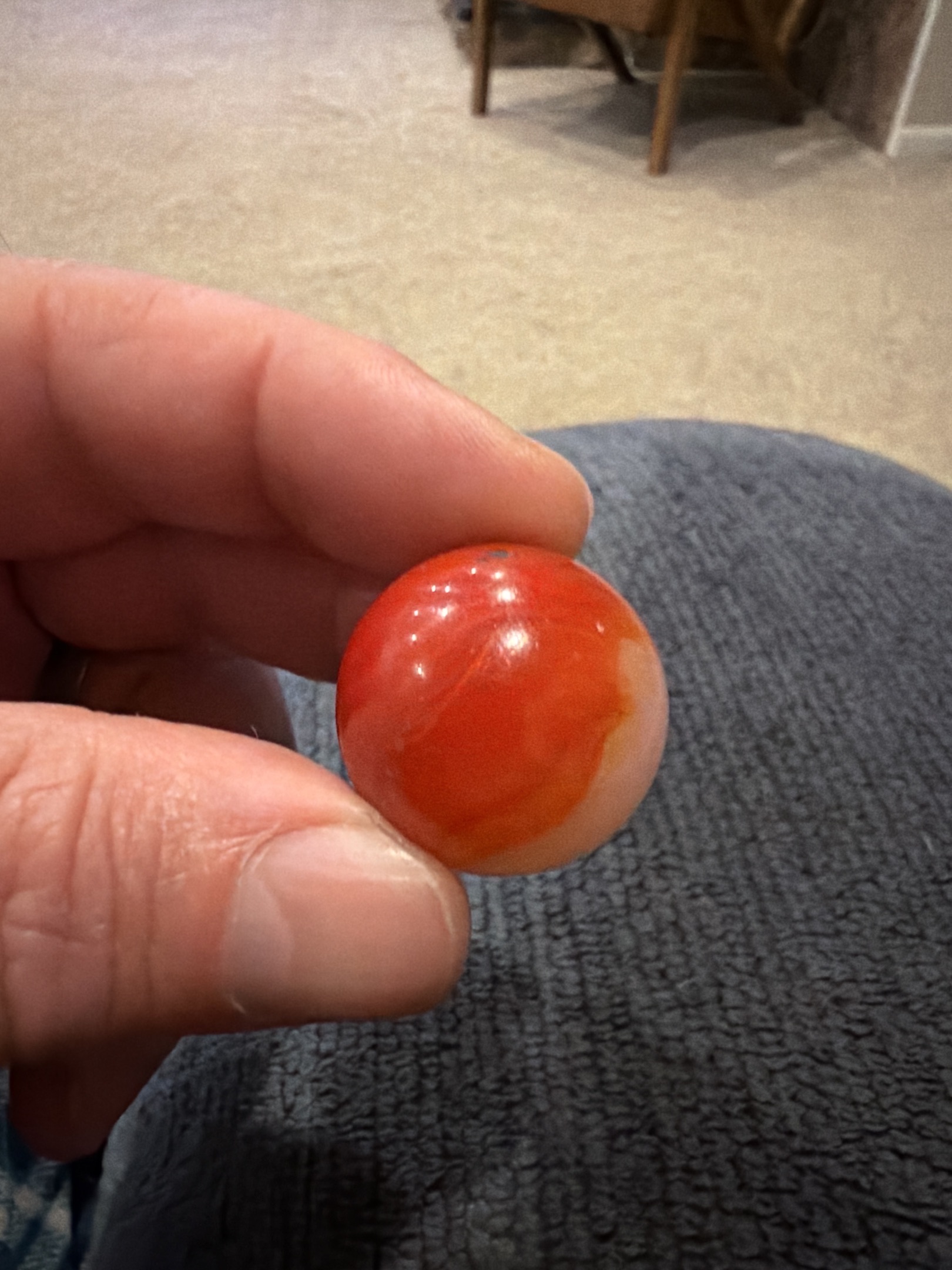 Whitie (Red/Orange) by Vitro Agate Company