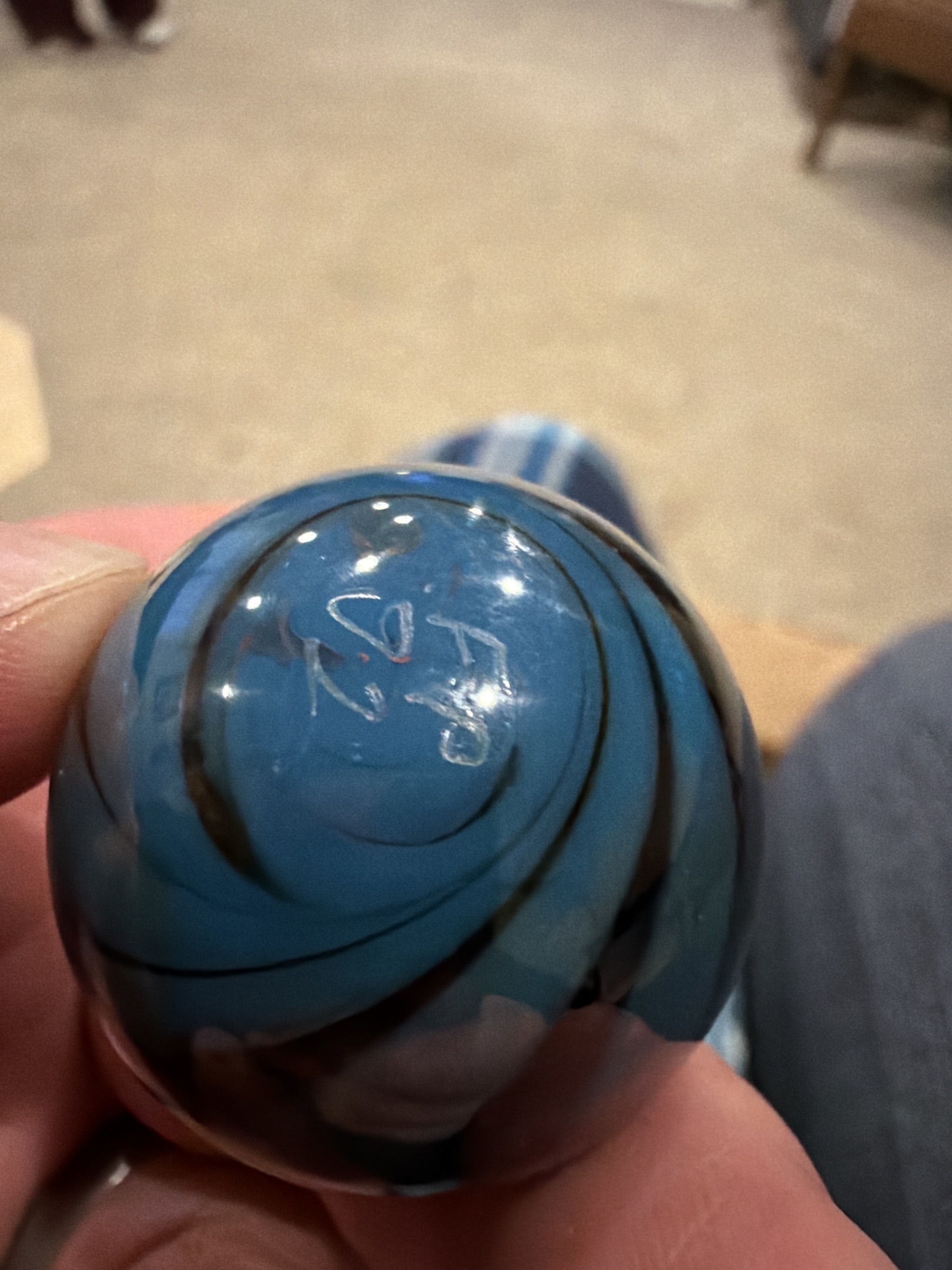 Signed Ribbon Swirl by Fred Parker, identification view