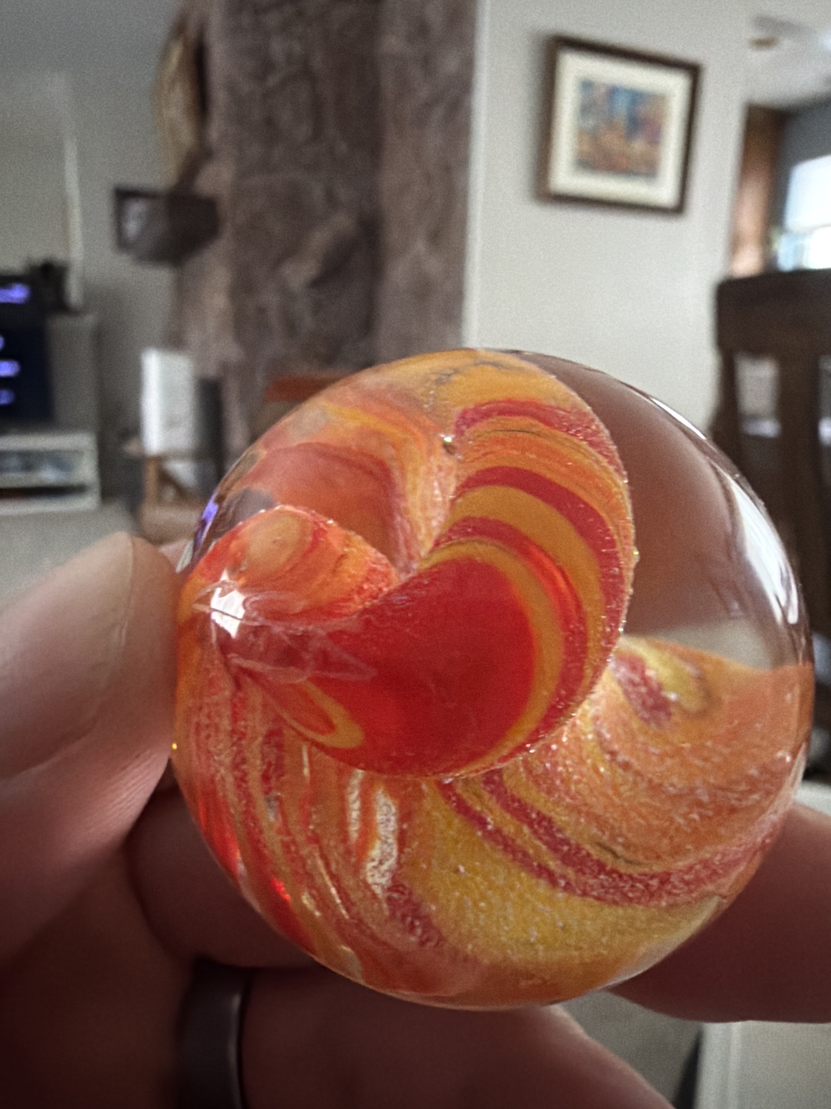 Divided Core Swirl by German Glass Workshops (Cottage Industry)
