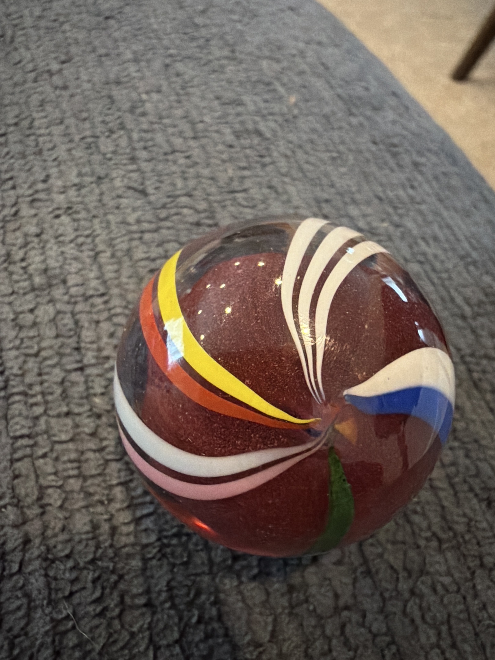 Solid Core Swirl (Rainbow Ribbons) by German Handmade (Lauscha)