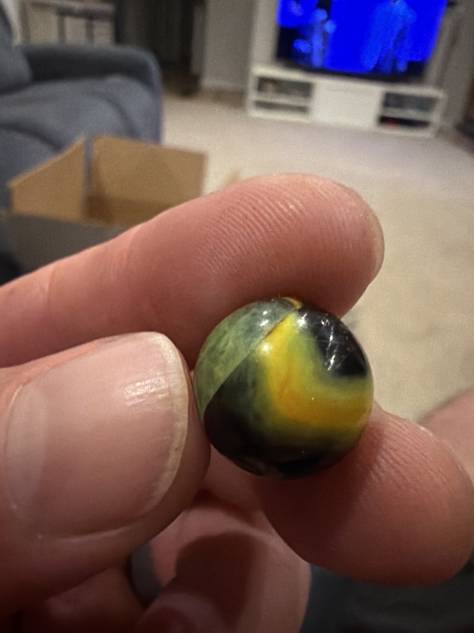 Black Base (Yellow & Green Ribbons) by Peltier Glass Company