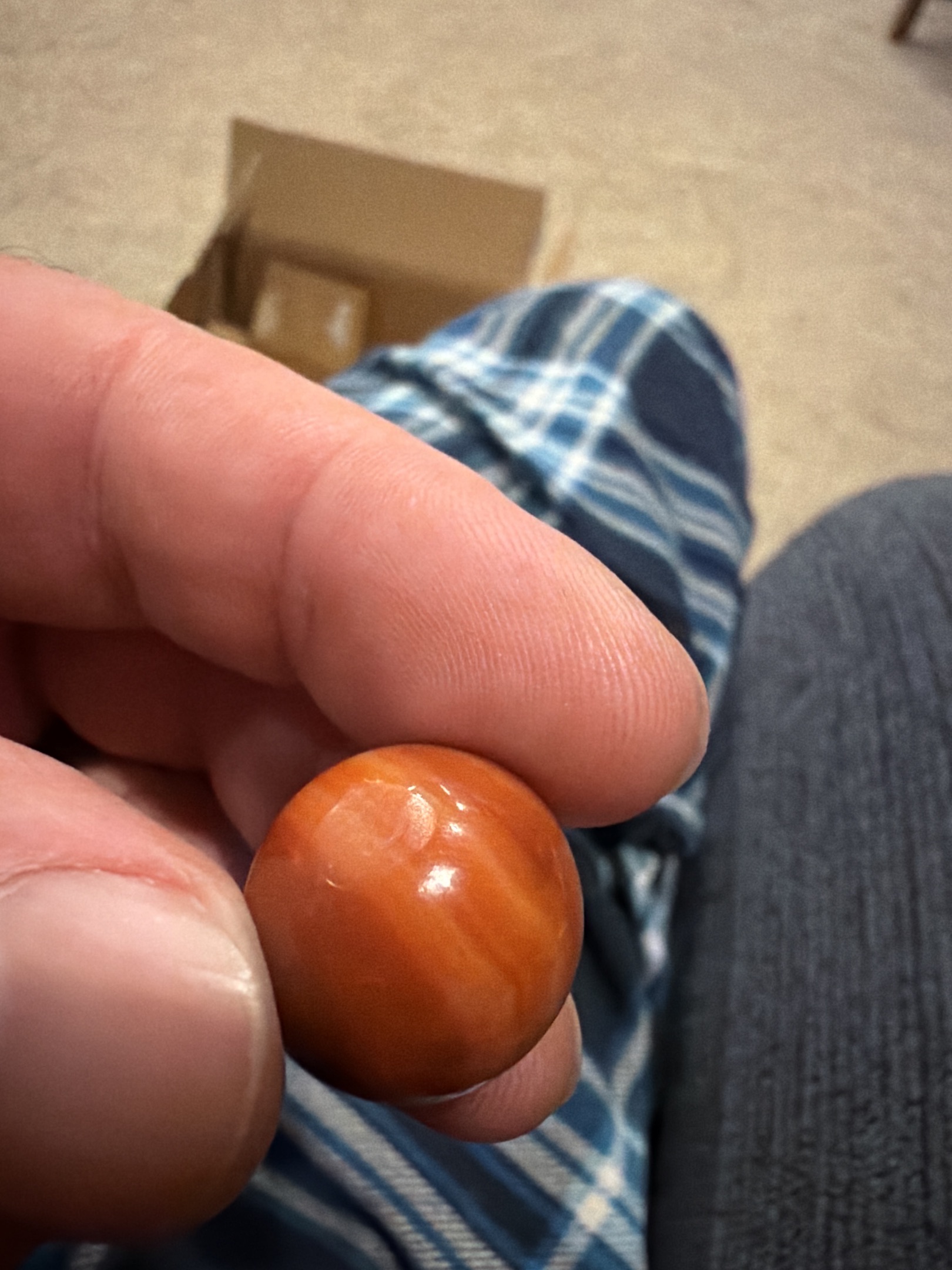 Orange Slag by Akro Agate Company
