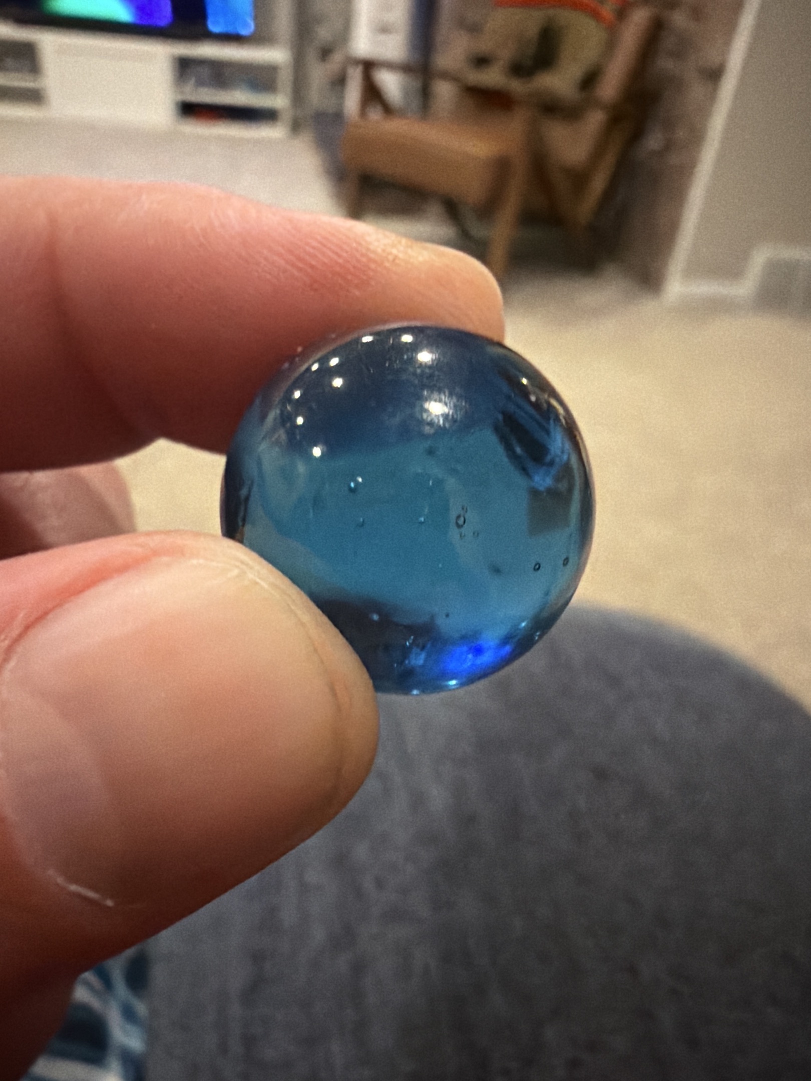 Blue Clearie by Akro Agate Company