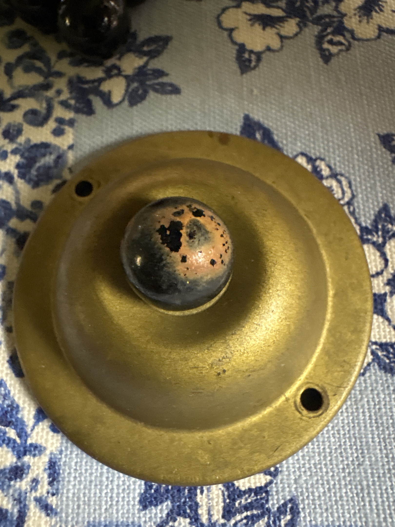 Blue Glazed Bennington with Kiln Eye by German or American Pottery (Unknown)