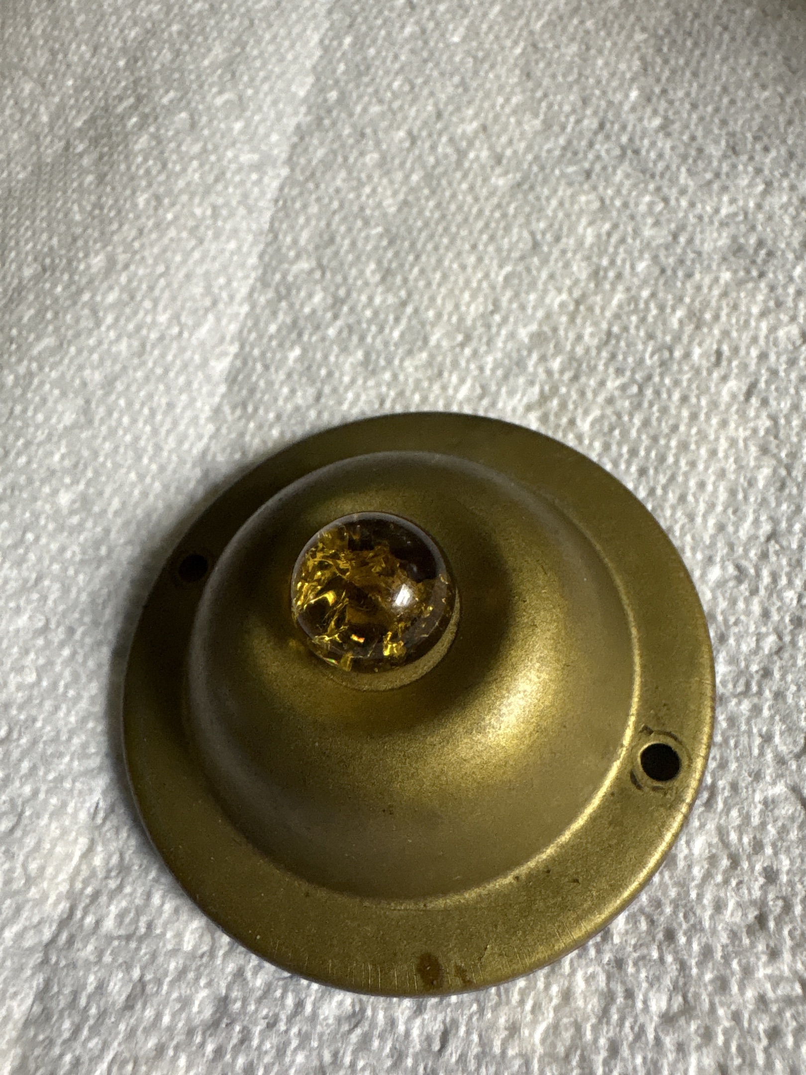 Amber Cabochon Dome Lens by Vintage/Antique Specialty Maker