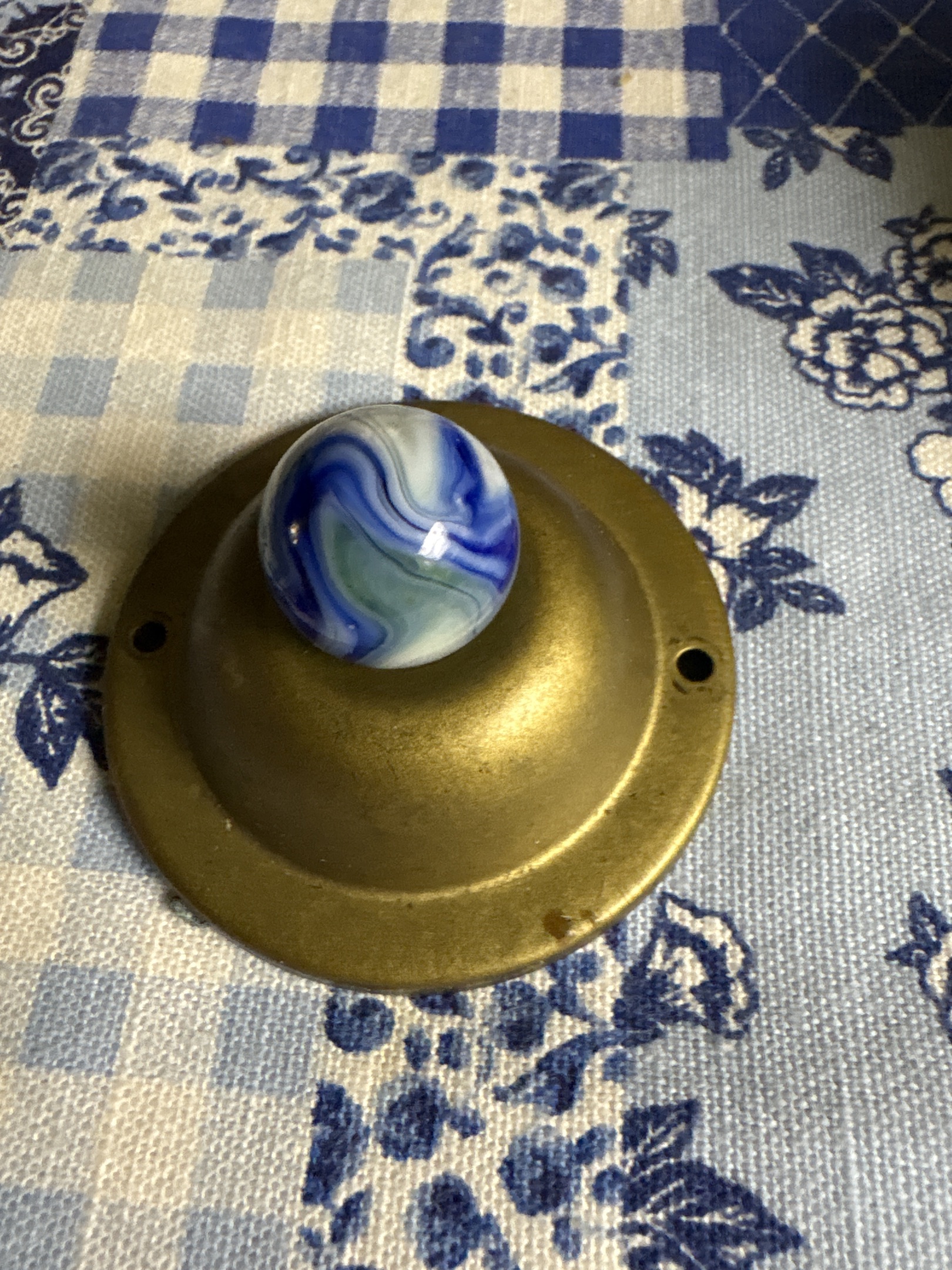 Blue and Green Swirl on White by Alley Agate