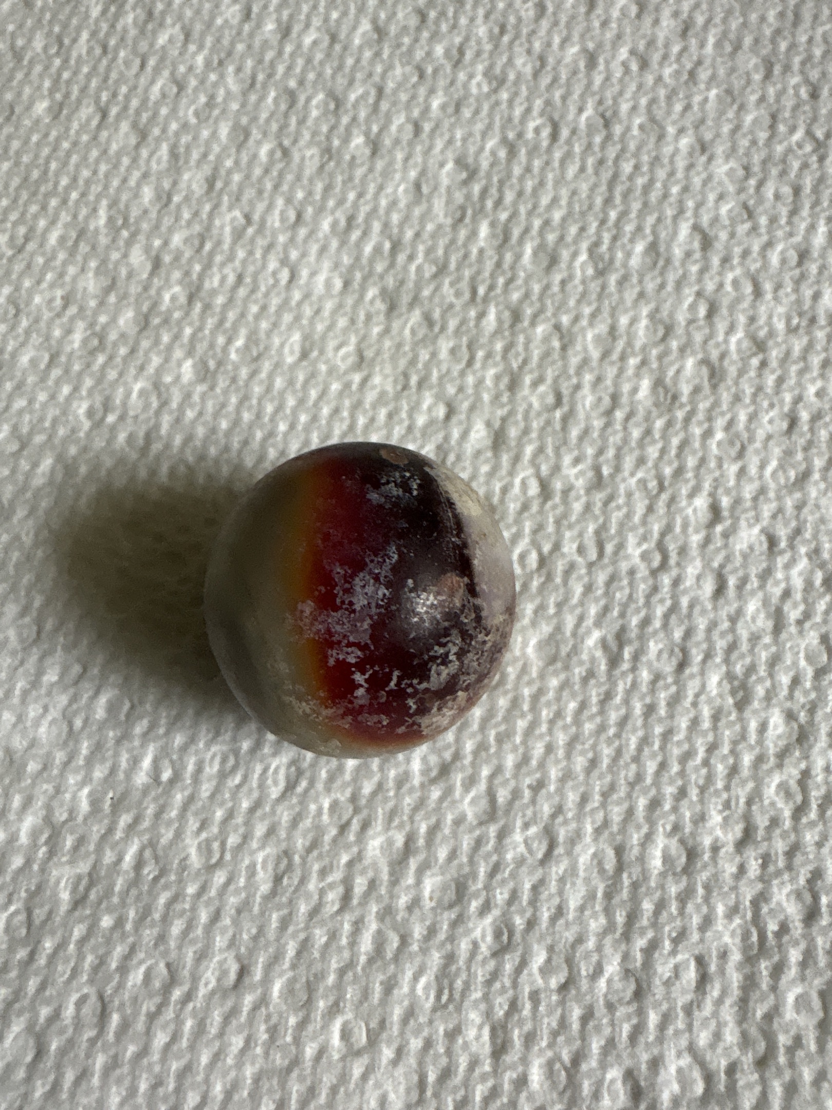 Hand-Gathered Oxblood on Cream by M.F. Christensen, identification view