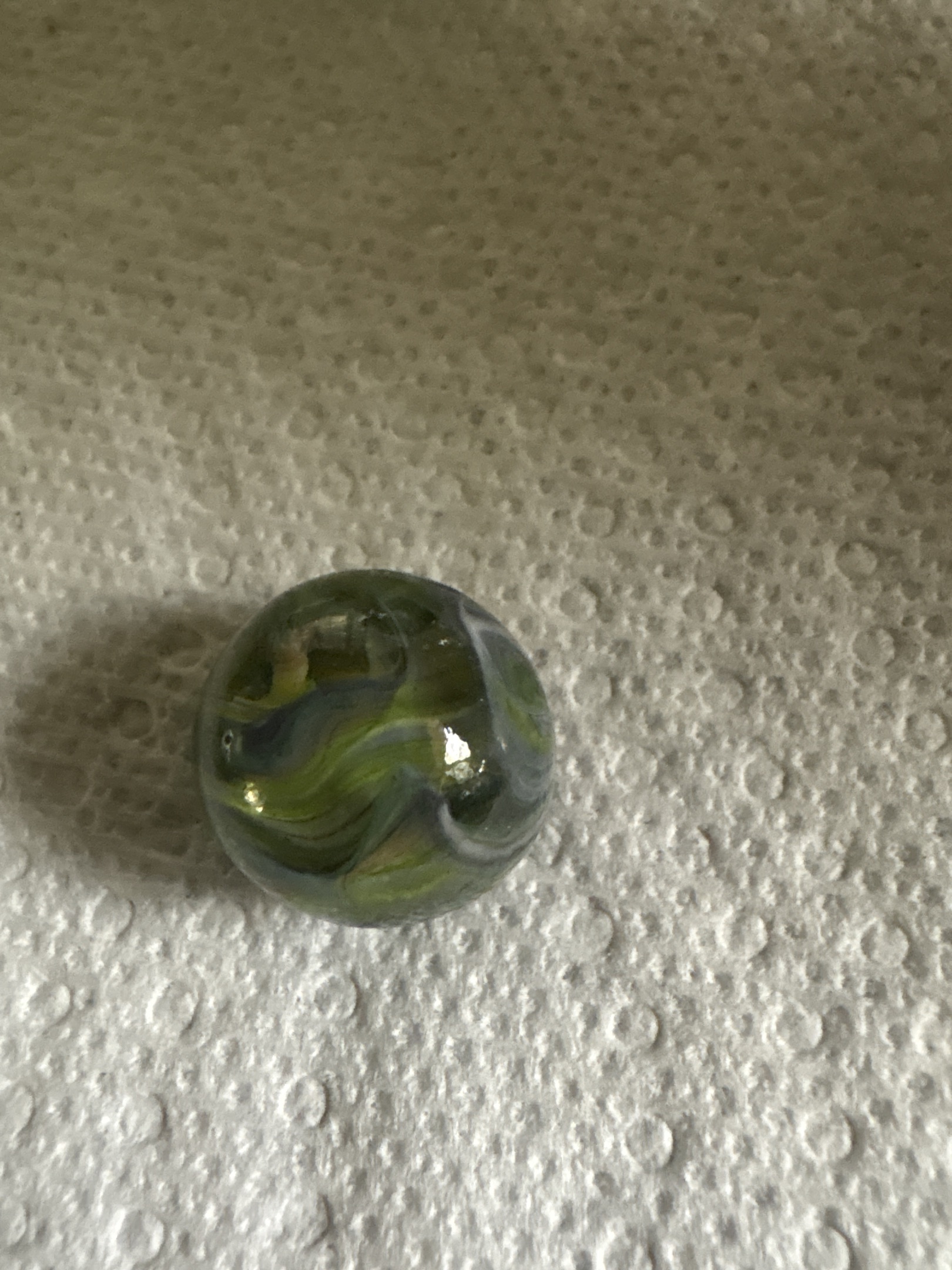 Green Swirl Shooter by Vitro Agate, identification view