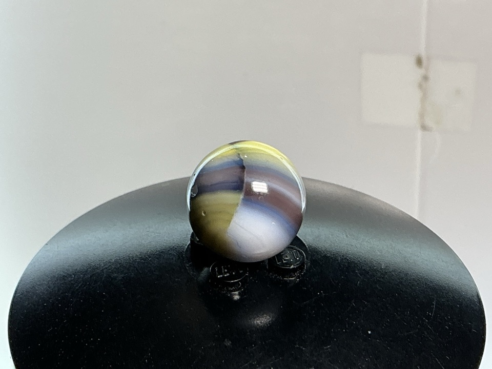 Yellow and Blue Banded Swirl by Alley Agate